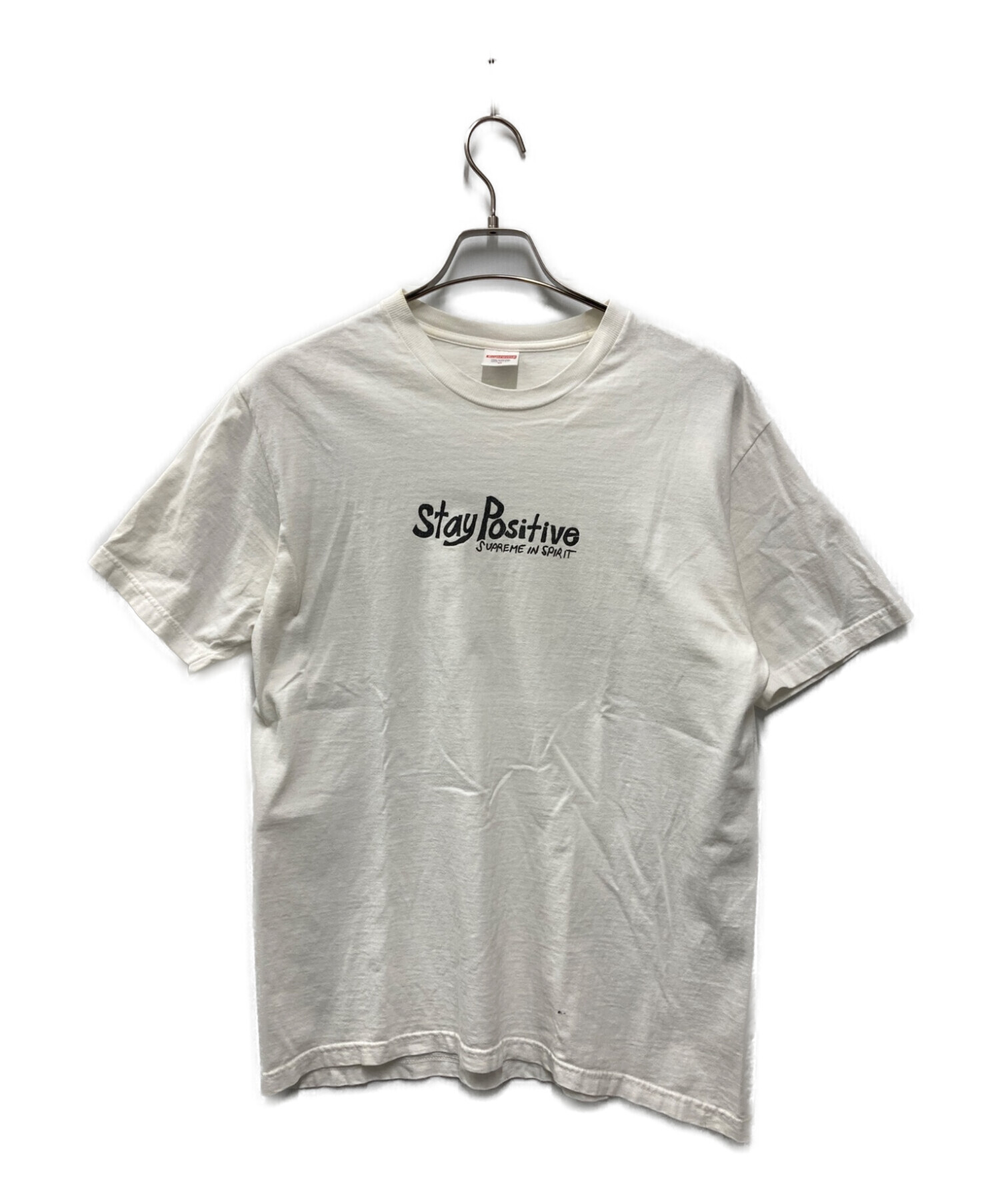 【HOTお得】Supreme Stay Positive Tee ホワイト シュプリーム Tシャツ/カットソー(半袖/袖なし)