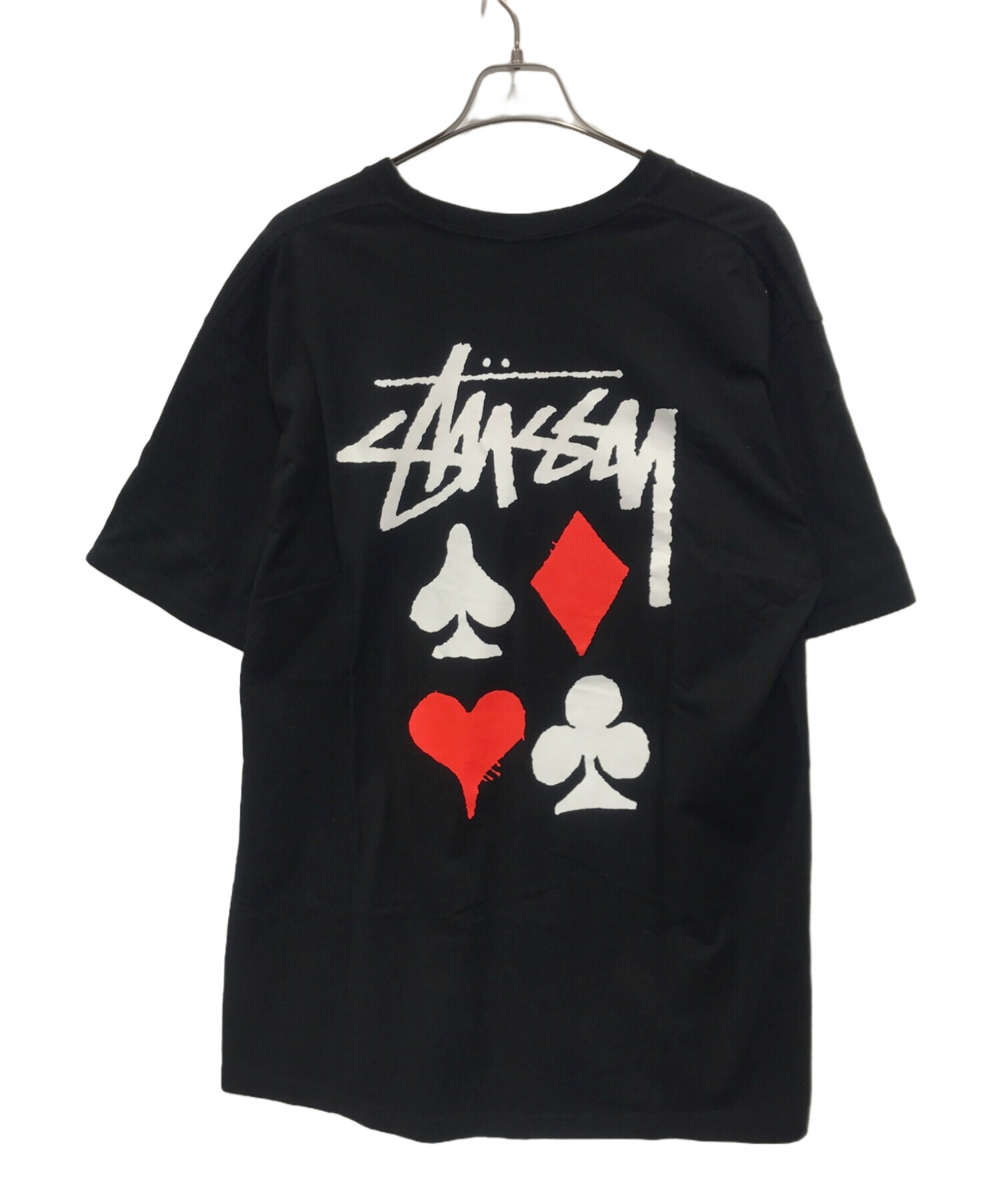 stussy (ステューシー) トランプデザインTEE ブラック サイズ:XL