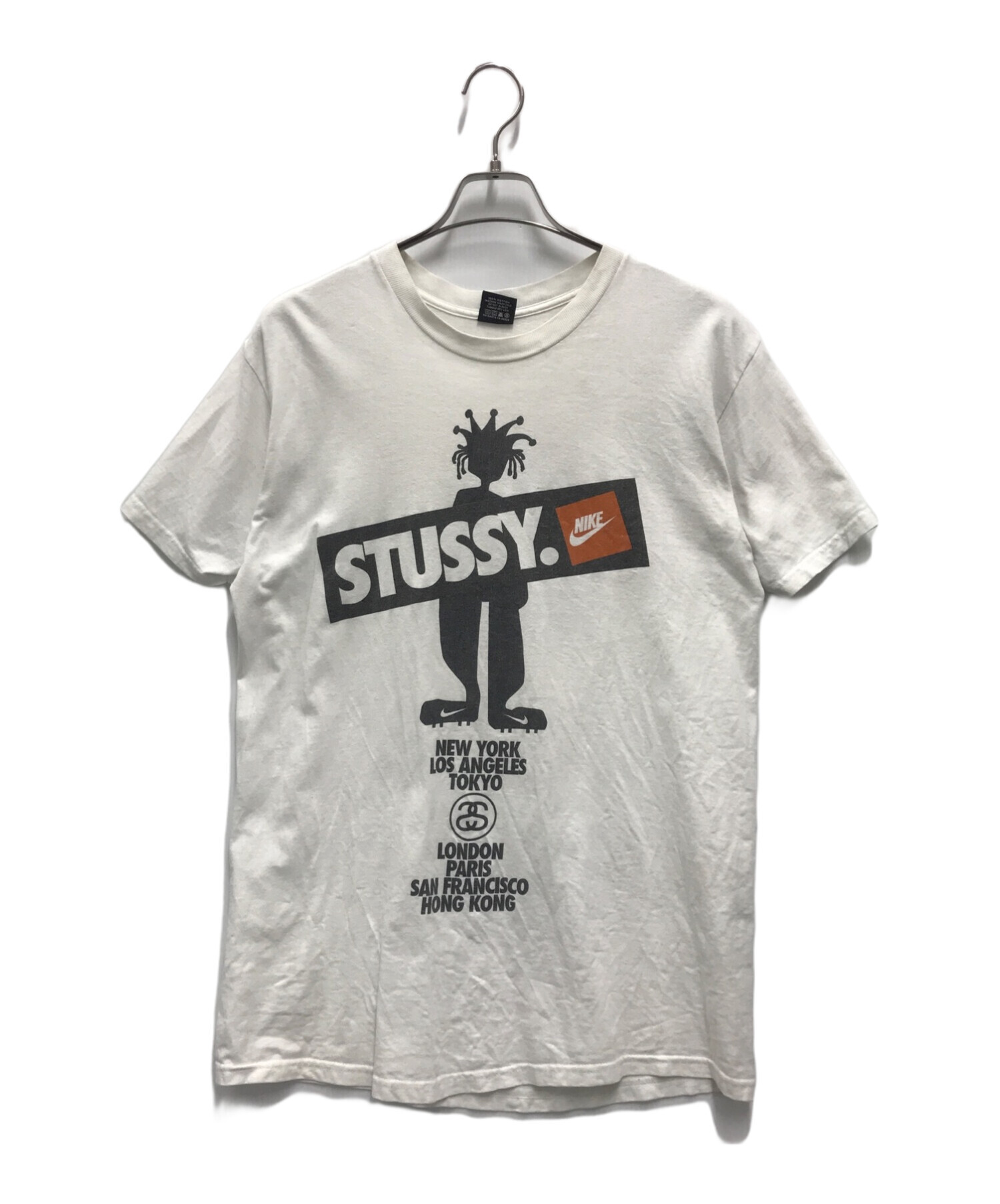 stussy (ステューシー) NIKE (ナイキ) プリントTシャツ ホワイト サイズ:M