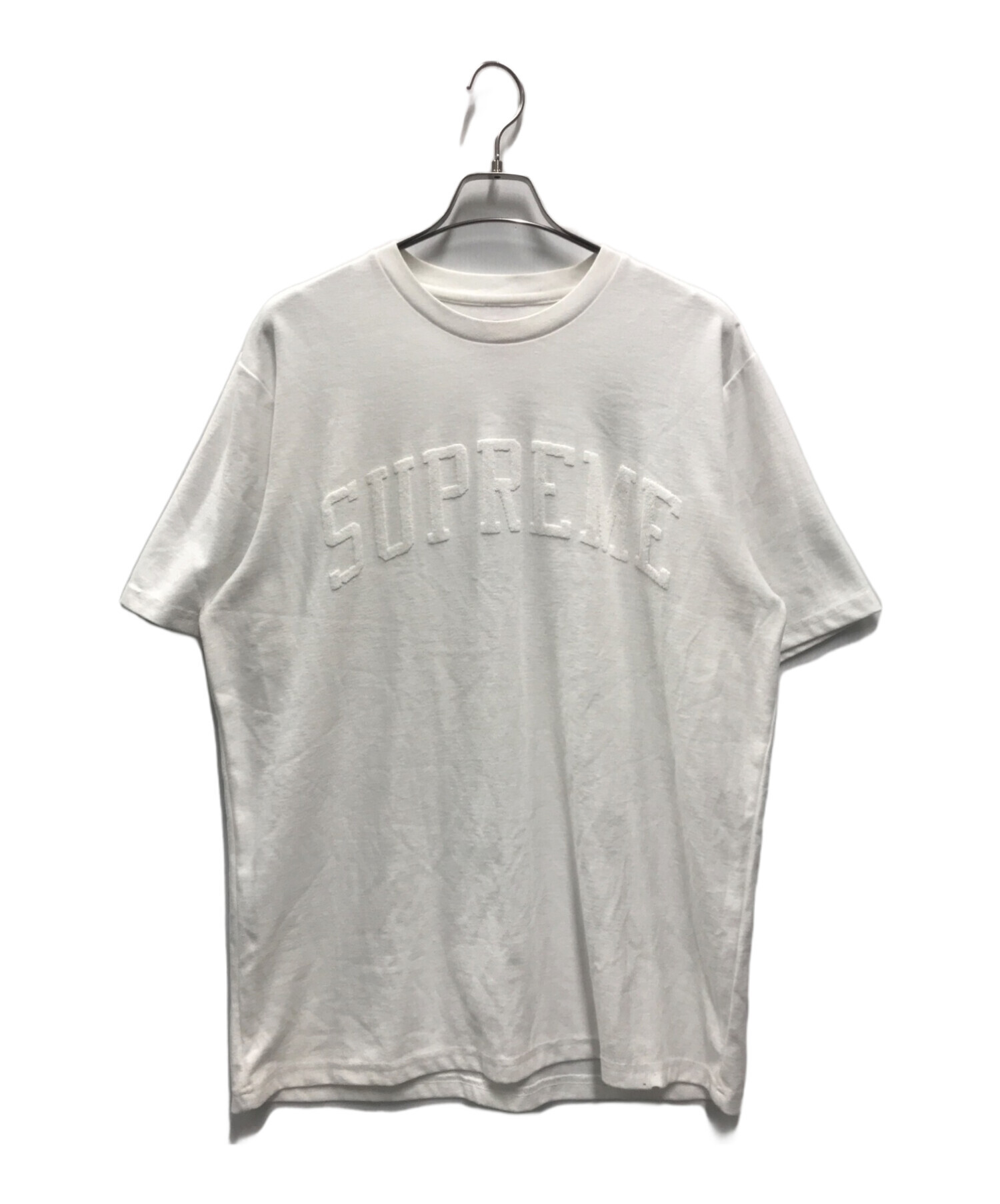 Supreme (シュプリーム) Chenille Arc Logo S/S Top ホワイト サイズ:L