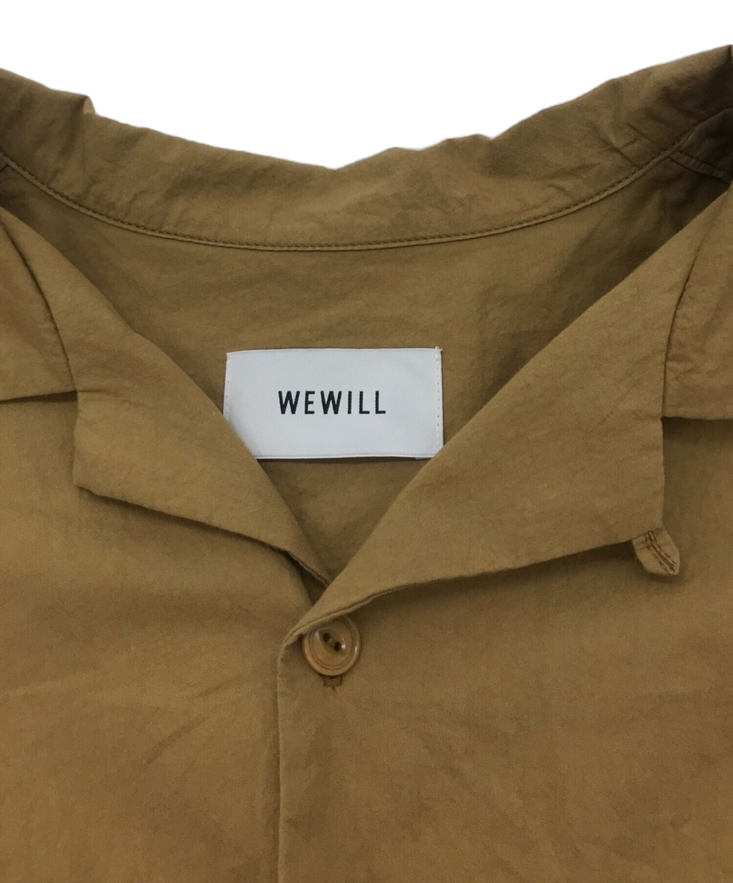 中古・古着通販】WEWILL (ウィーウィル) OPEN COLLAR FATIGUE SHIRT ベージュ サイズ:記載なし｜ブランド・古着通販  トレファク公式【TREFAC FASHION】スマホサイト