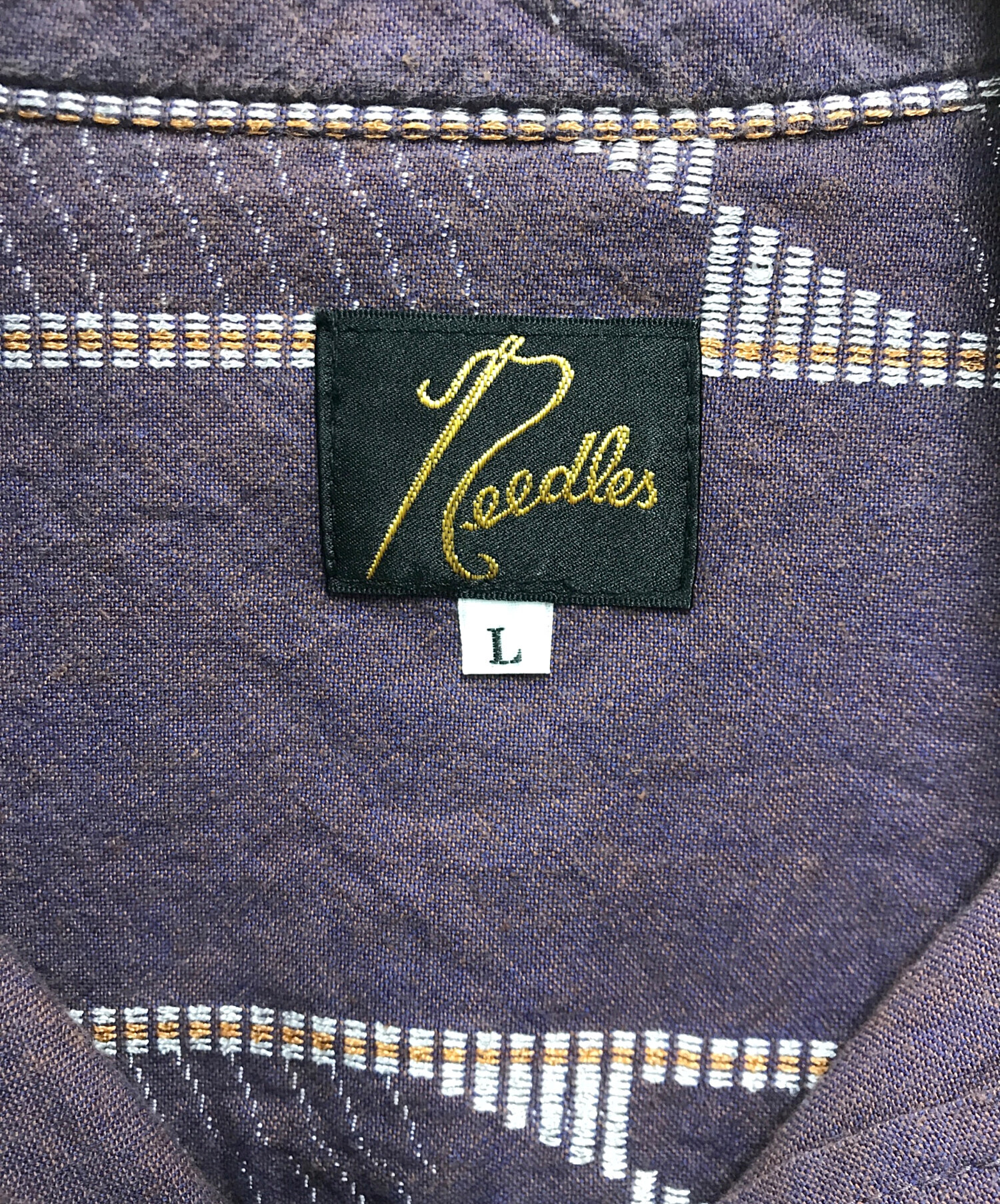 中古・古着通販】Needles (ニードルズ) COBREGULAR COLLAR SHIRT-INDIA DO パープル  サイズ:L｜ブランド・古着通販 トレファク公式【TREFAC FASHION】スマホサイト