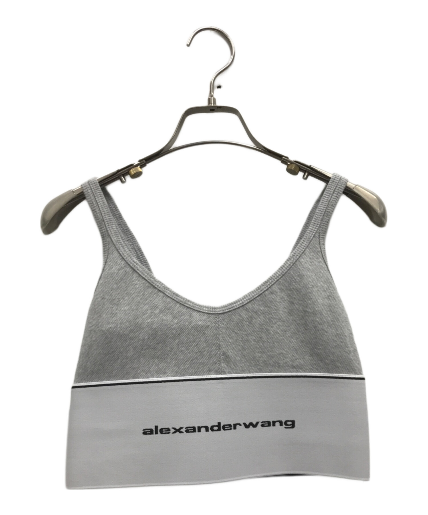 ALEXANDER WANG (アレキサンダーワン) ロゴブラトップ グレー サイズ:XS