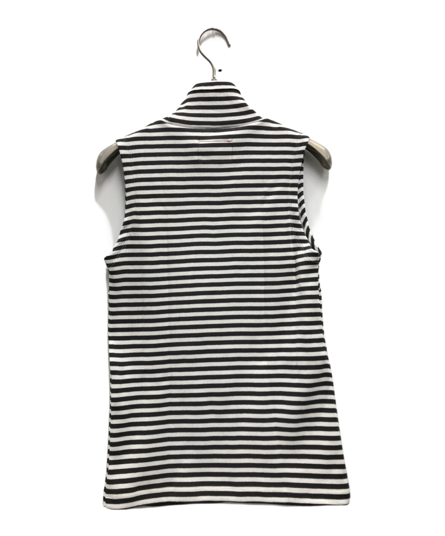 R.H.Vintage (ロンハーマン・ヴィンテージ) Striped Rib Sleeveless Top ホワイト×ブラック サイズ:XS