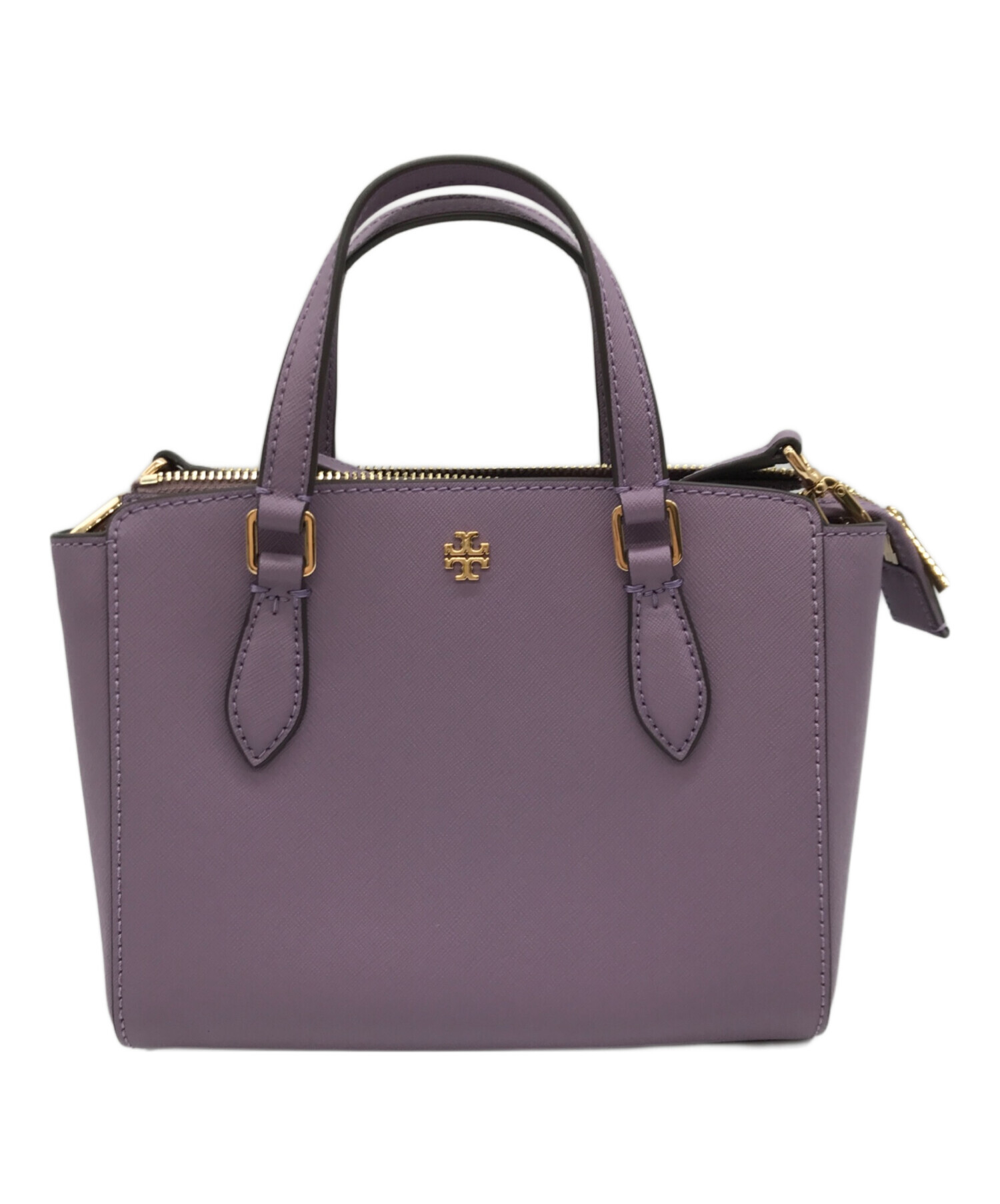 TORY BURCH (トリーバーチ) EMERSON MINI TOP ZIP TOTE パープル