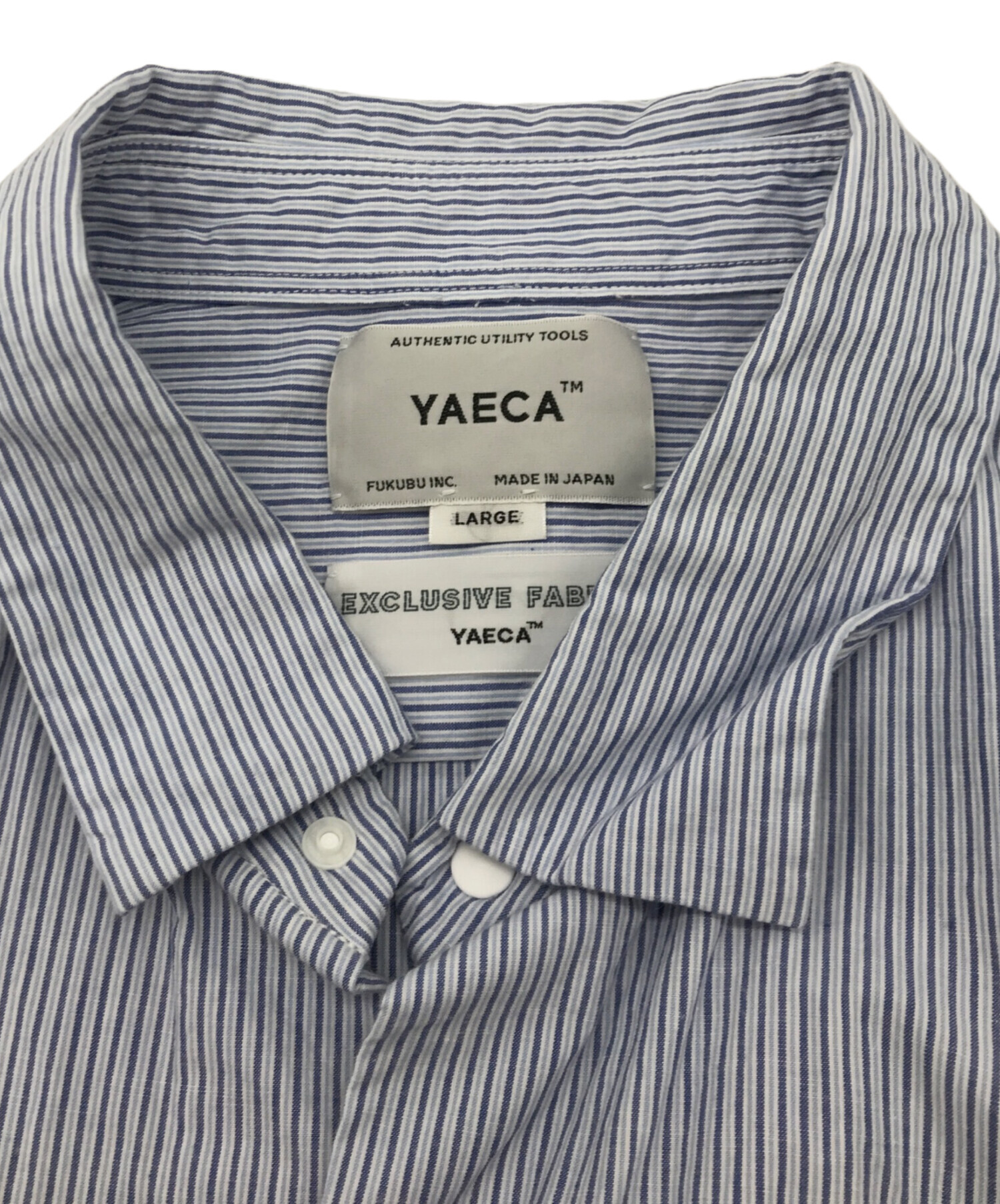 中古・古着通販】YAECA (ヤエカ) COMFORT SHIRT RELAX SQUARE / BLUE STRIPE ブルー×ホワイト  サイズ:L｜ブランド・古着通販 トレファク公式【TREFAC FASHION】スマホサイト