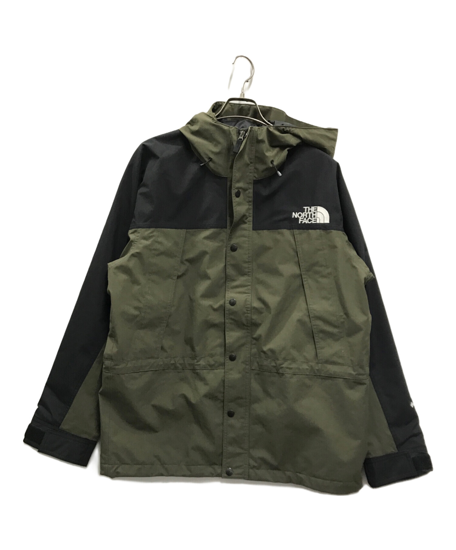 THE NORTH FACE (ザ ノース フェイス) マウンテンライトジャケット ブラック×カーキ サイズ:L