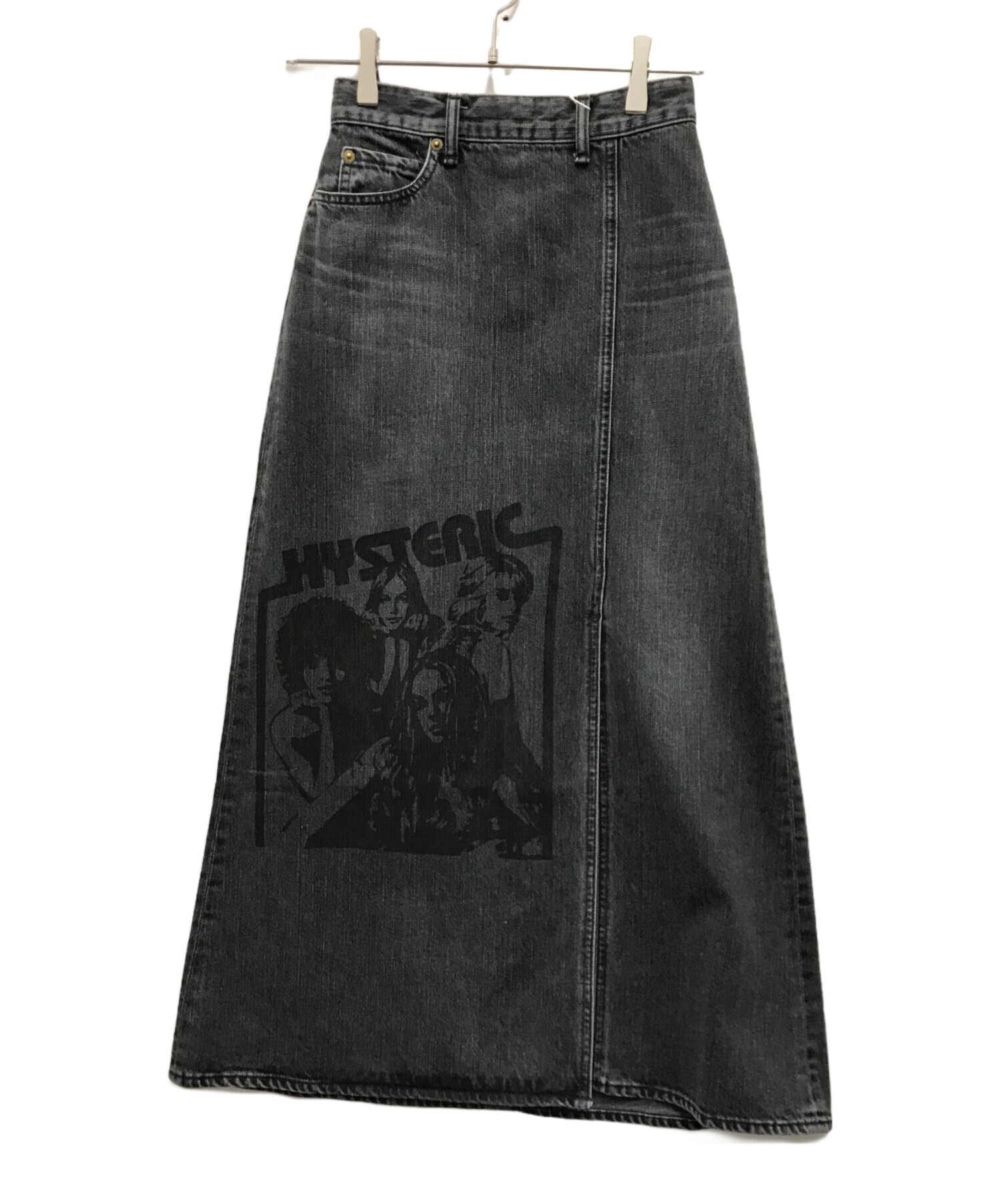 中古・古着通販】Hysteric Glamour (ヒステリックグラマー) HYSTERIC GIRLS スリットデニムロングスカート ブラック  サイズ:W24｜ブランド・古着通販 トレファク公式【TREFAC FASHION】スマホサイト