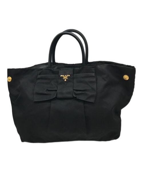 中古・古着通販】PRADA (プラダ) リボンナイロントートバッグ ブラック｜ブランド・古着通販 トレファク公式【TREFAC  FASHION】スマホサイト