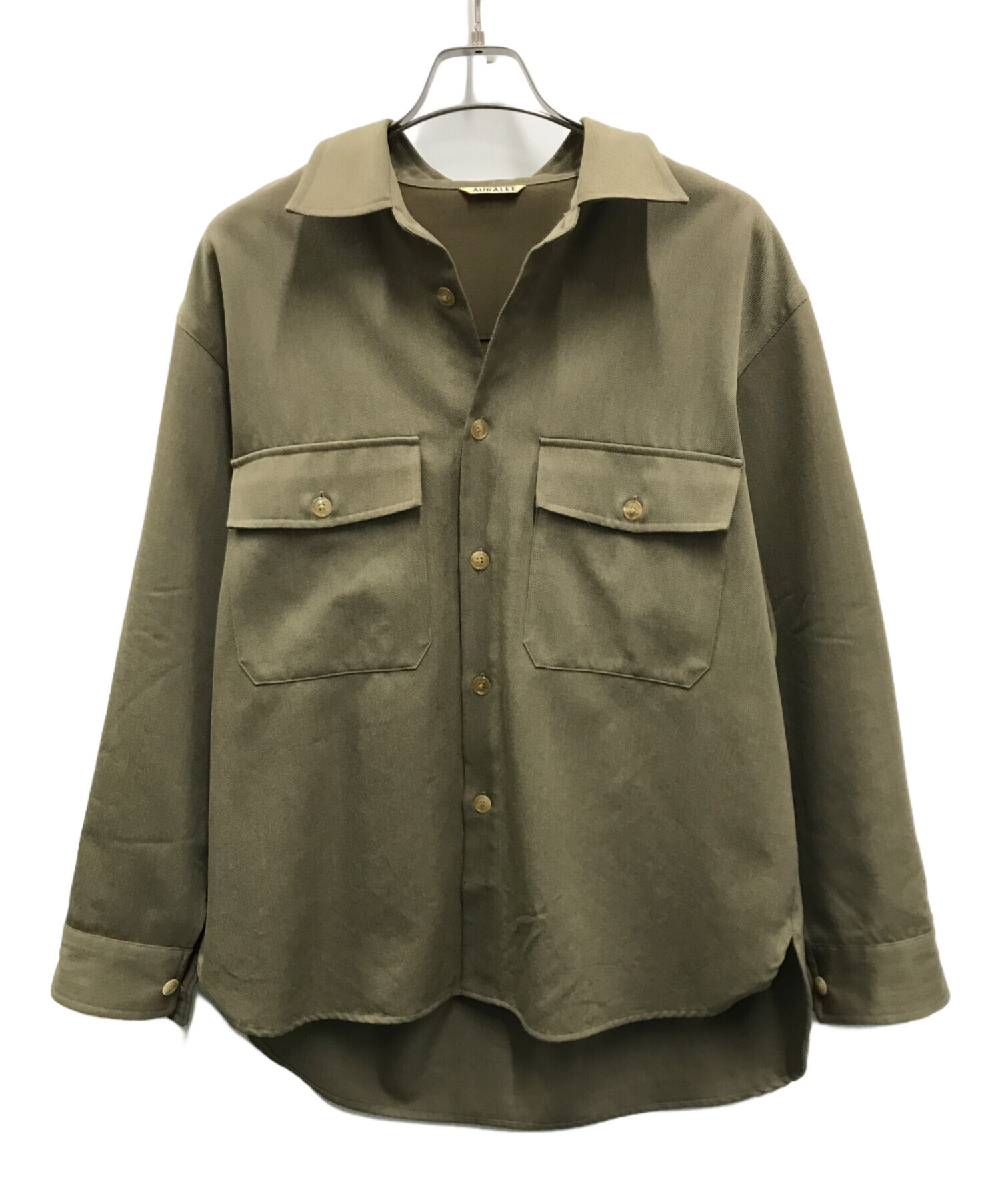 中古・古着通販】AURALEE (オーラリー) WOOL KID MOHAIR GABARDINE SHIRTS ベージュ  サイズ:4｜ブランド・古着通販 トレファク公式【TREFAC FASHION】スマホサイト