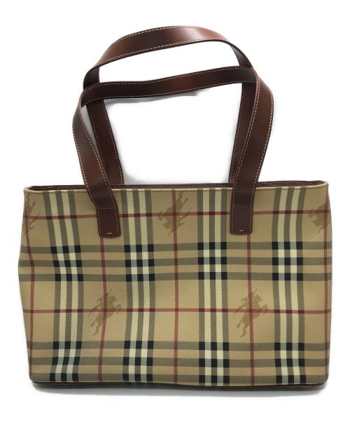 中古・古着通販】BURBERRY LONDON (バーバリーロンドン) PVCノバチェックトートバッグ ベージュ×ブラウン｜ブランド・古着通販  トレファク公式【TREFAC FASHION】スマホサイト