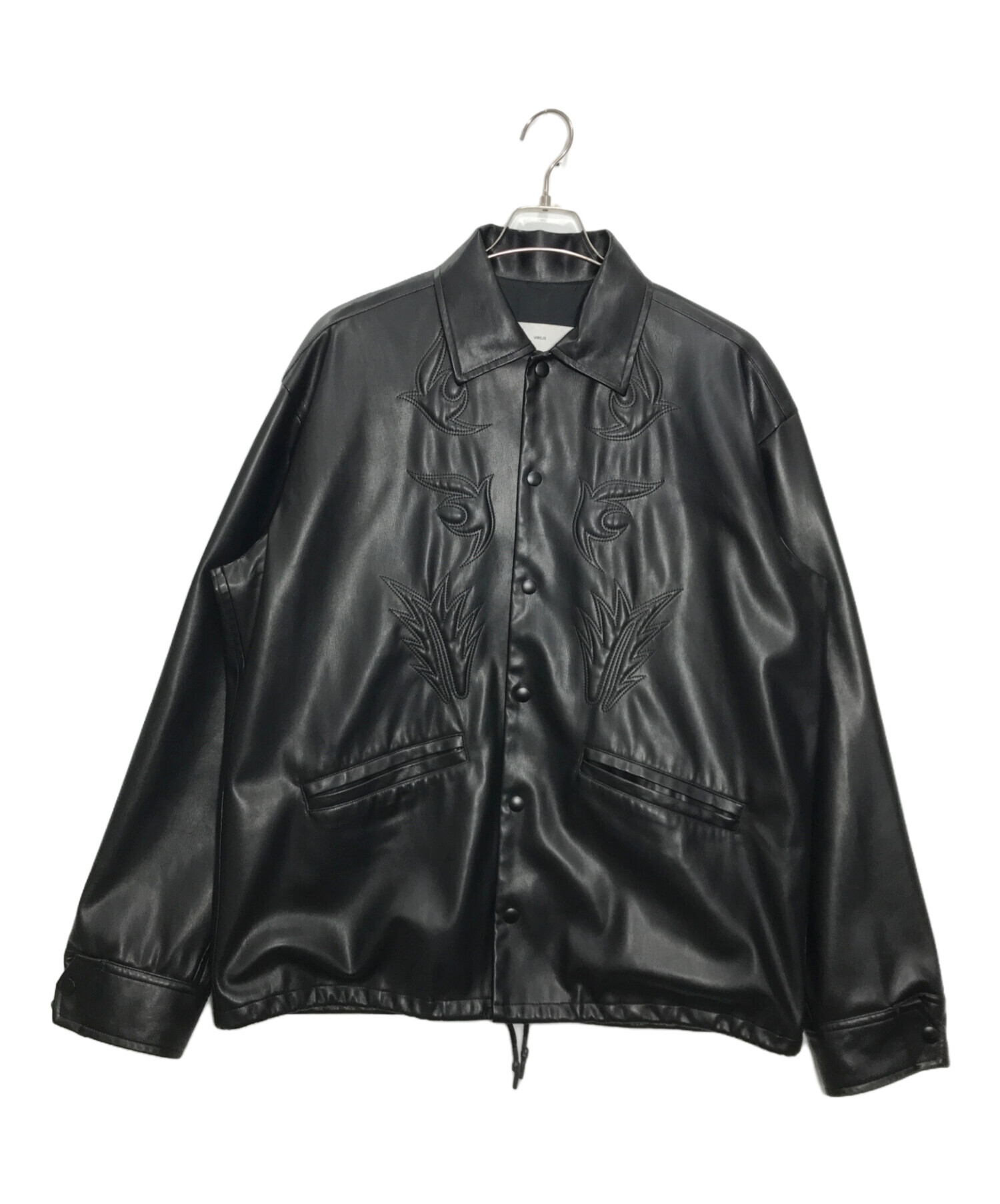 中古・古着通販】TOGA VIRILIS (トーガ ビリリース) Fake leather blouson(フェイク レザー ブルゾン) ブラック  サイズ:48｜ブランド・古着通販 トレファク公式【TREFAC FASHION】スマホサイト