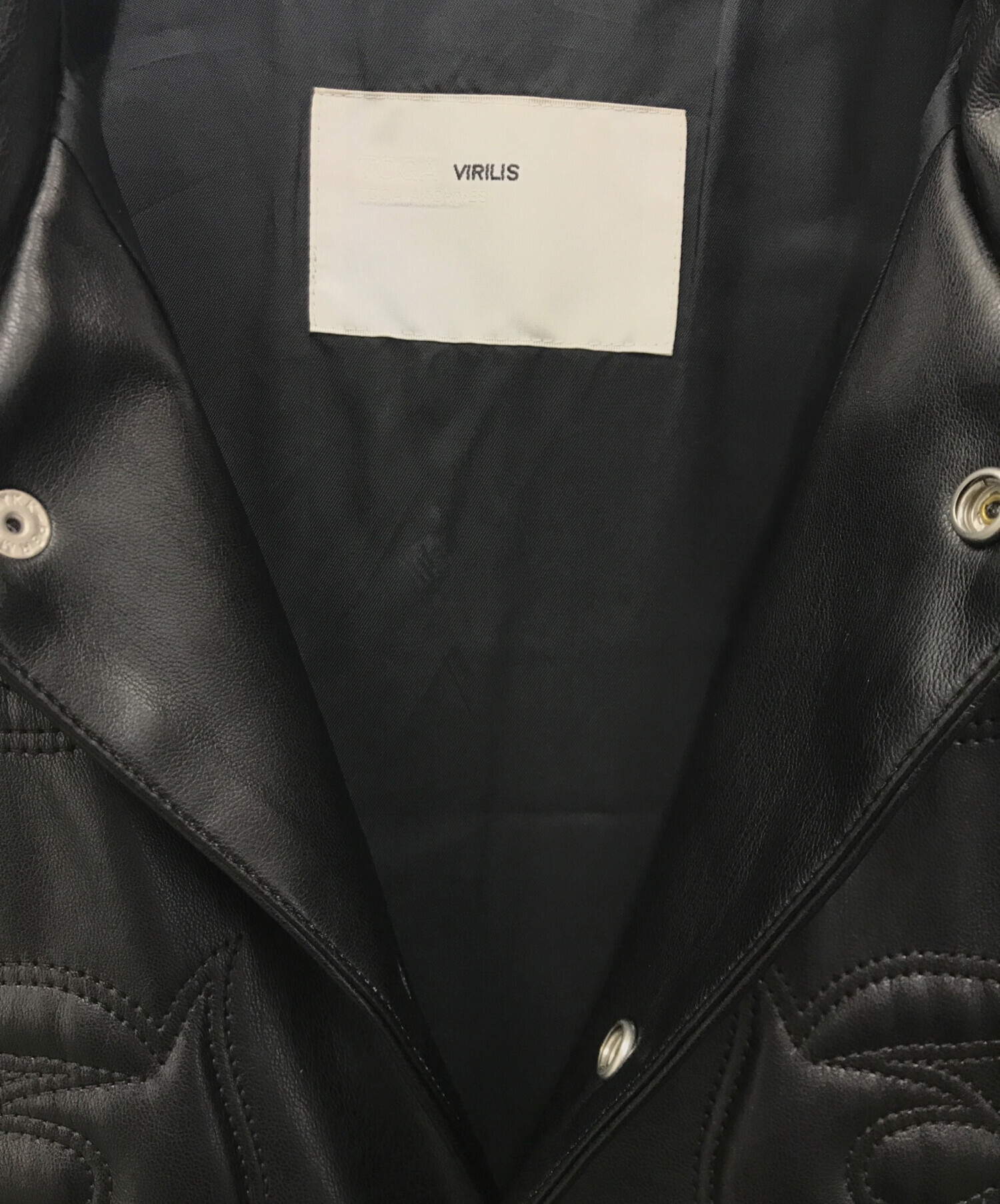 中古・古着通販】TOGA VIRILIS (トーガ ビリリース) Fake leather blouson(フェイク レザー ブルゾン) ブラック  サイズ:48｜ブランド・古着通販 トレファク公式【TREFAC FASHION】スマホサイト