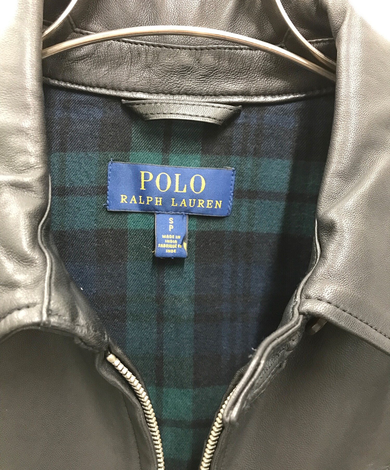 POLO RALPH LAUREN (ポロ・ラルフローレン) ラムレザージャケット ブラック サイズ:S