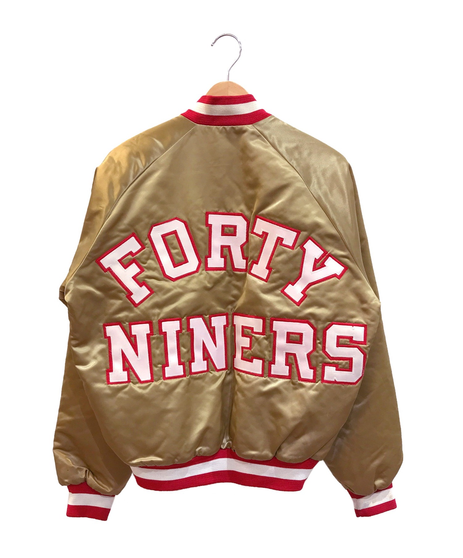 chakl line (チョークライン) [古着]NFLナイロンスタジャン ゴールド サイズ:M forty  niners・49ers・サンフランシスコ・USA製