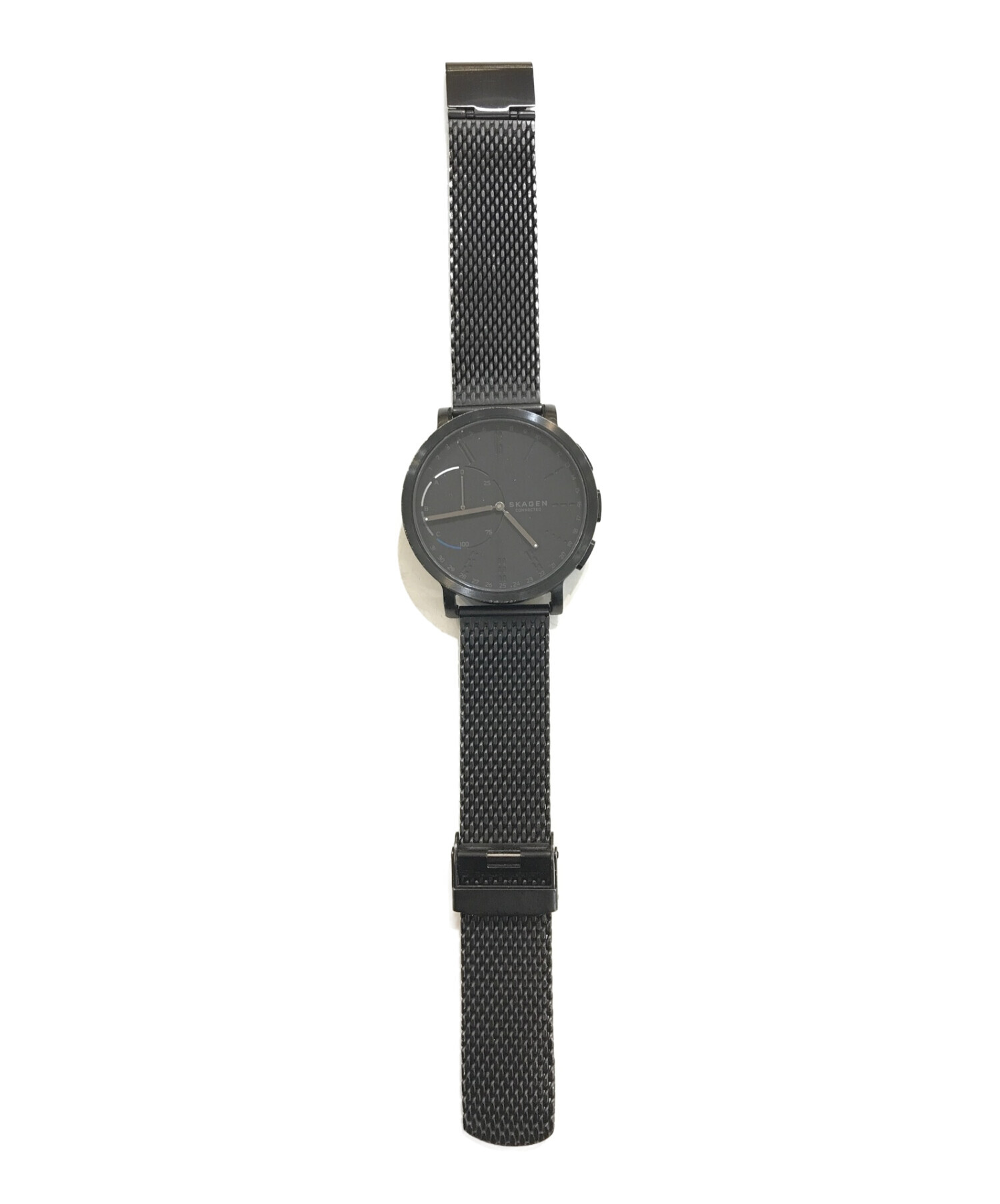 SKAGEN (スカーゲン) ブラックスチールメッシュ ハイブリッドスマートウォッチ ブラック