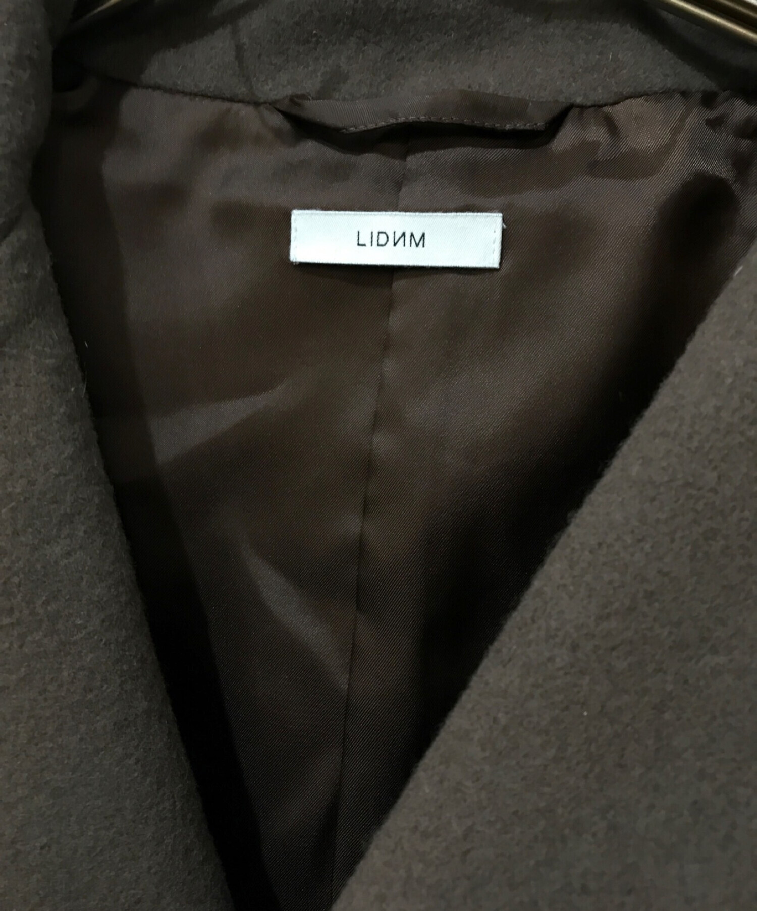 中古・古着通販】LIDnM (リドム) SUPER140s OFFICER COAT ブラウン