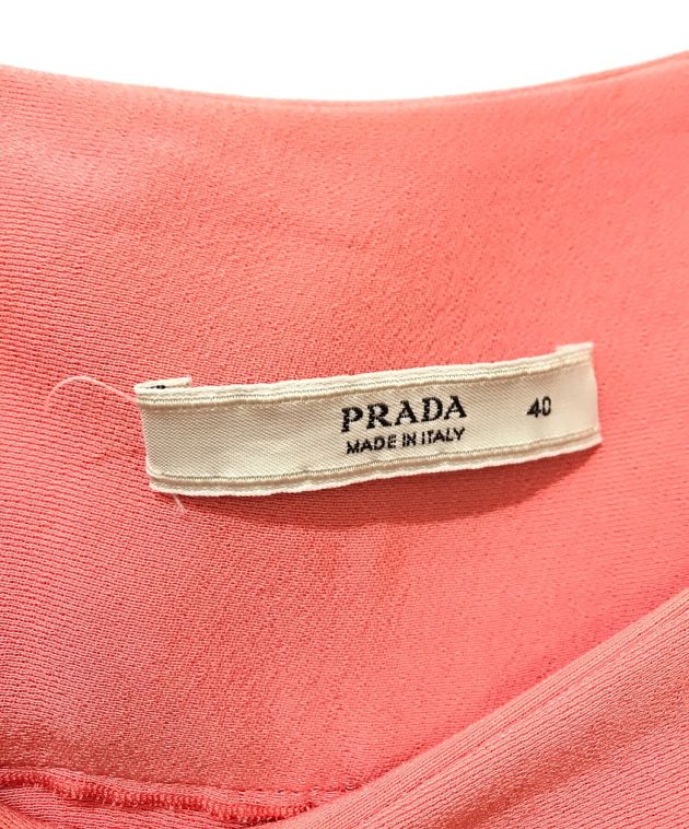 中古・古着通販】PRADA (プラダ) ノースリーブブラウス ピンク サイズ