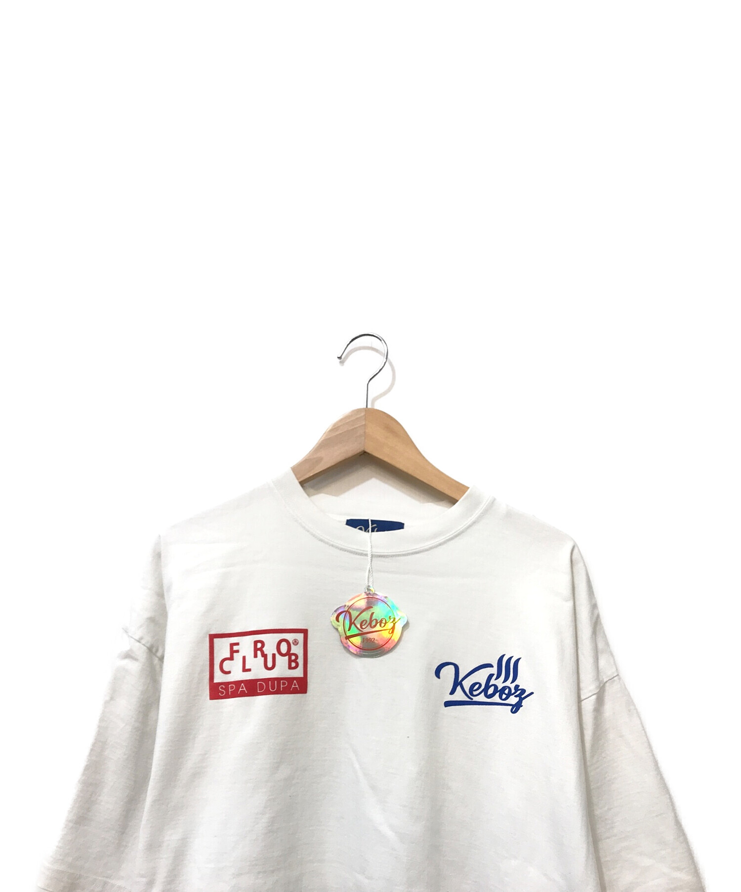 KEBOZ×FROCLUB (ケボズ) プリントTシャツ ホワイト サイズ:L