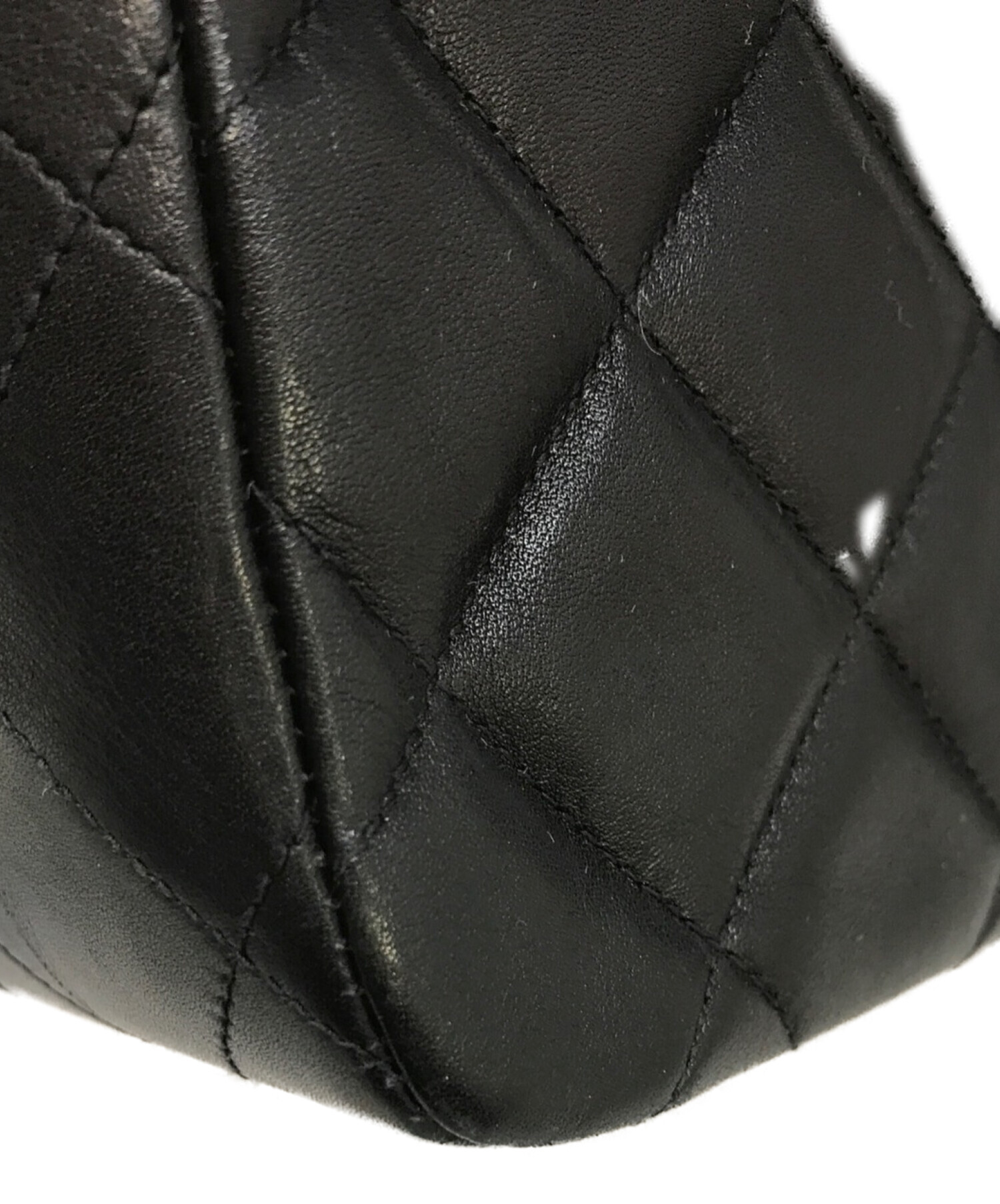 中古・古着通販】CHANEL (シャネル) シングルフラップ ダブルチェーン