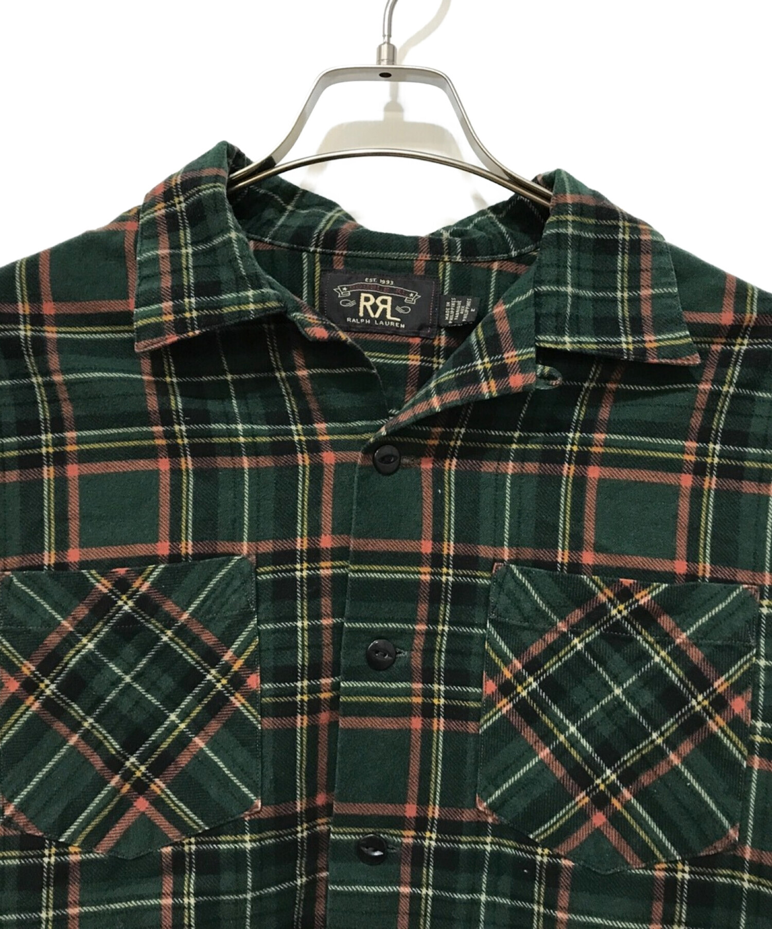 中古・古着通販】RRL (ダブルアールエル) フランネルチェックシャツ