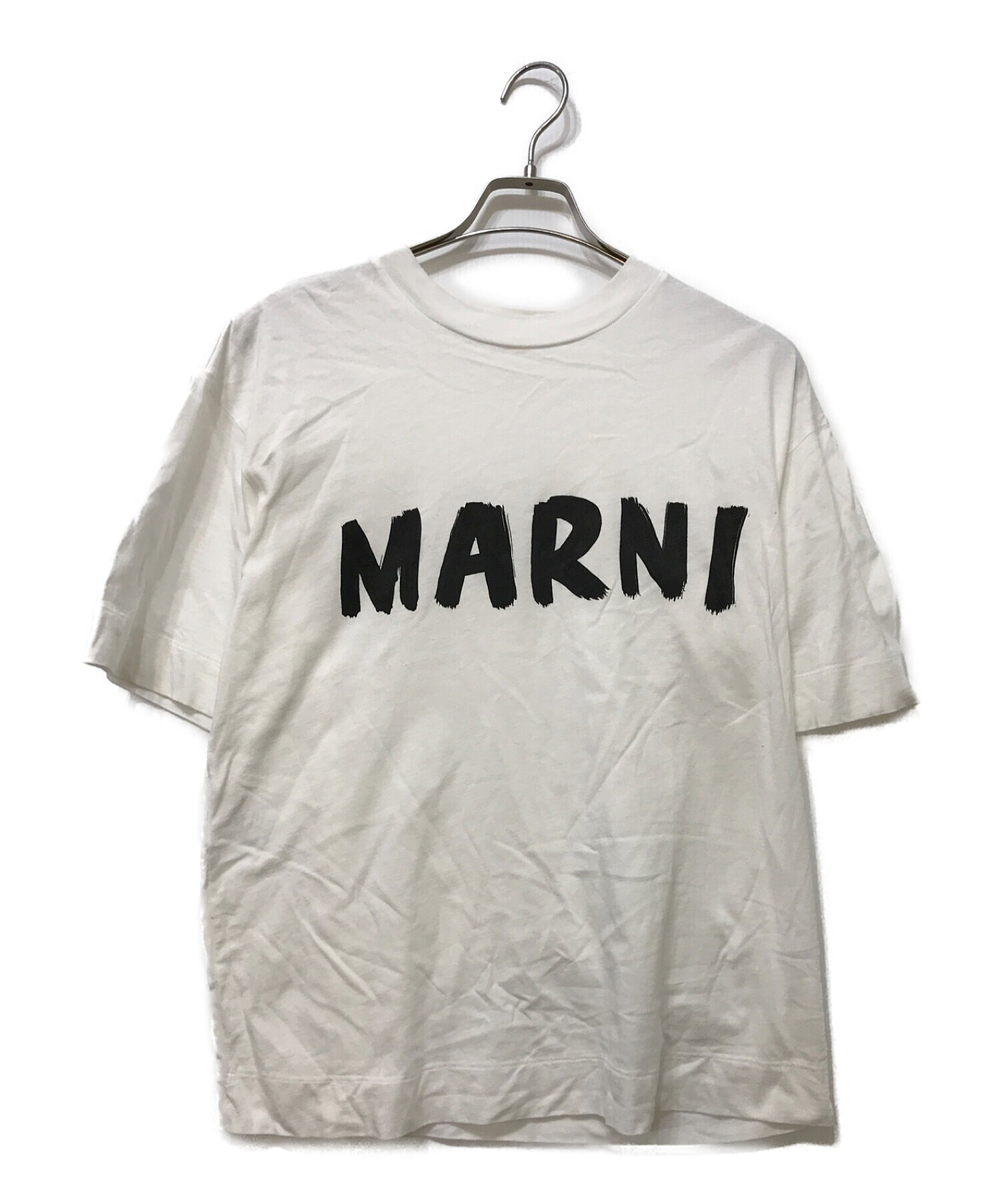 中古・古着通販】MARNI (マルニ) ロゴプリントTシャツ ホワイト サイズ ...