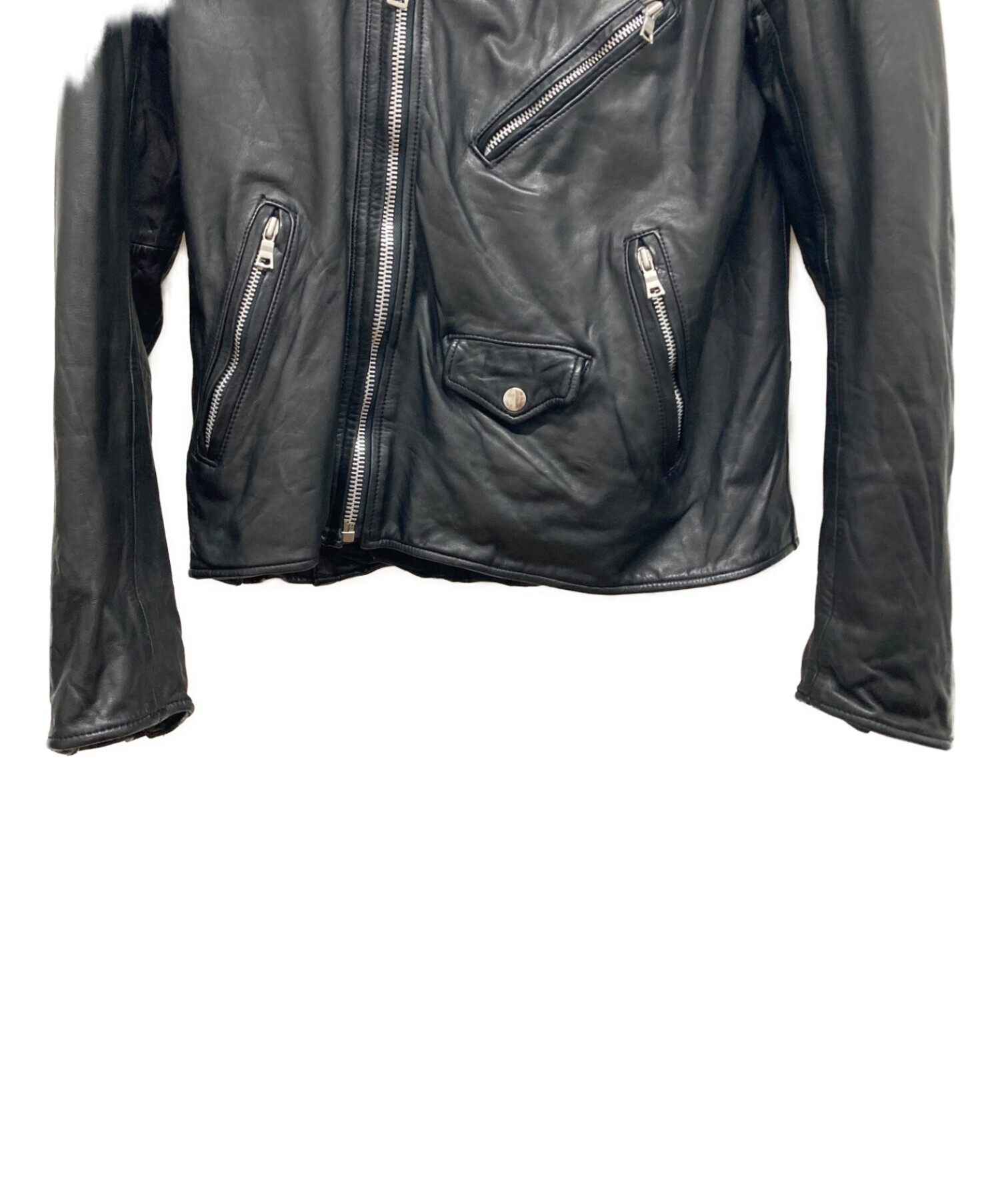 A vontade (アボンタージ) ライダースジャケット ブラック サイズ:L
