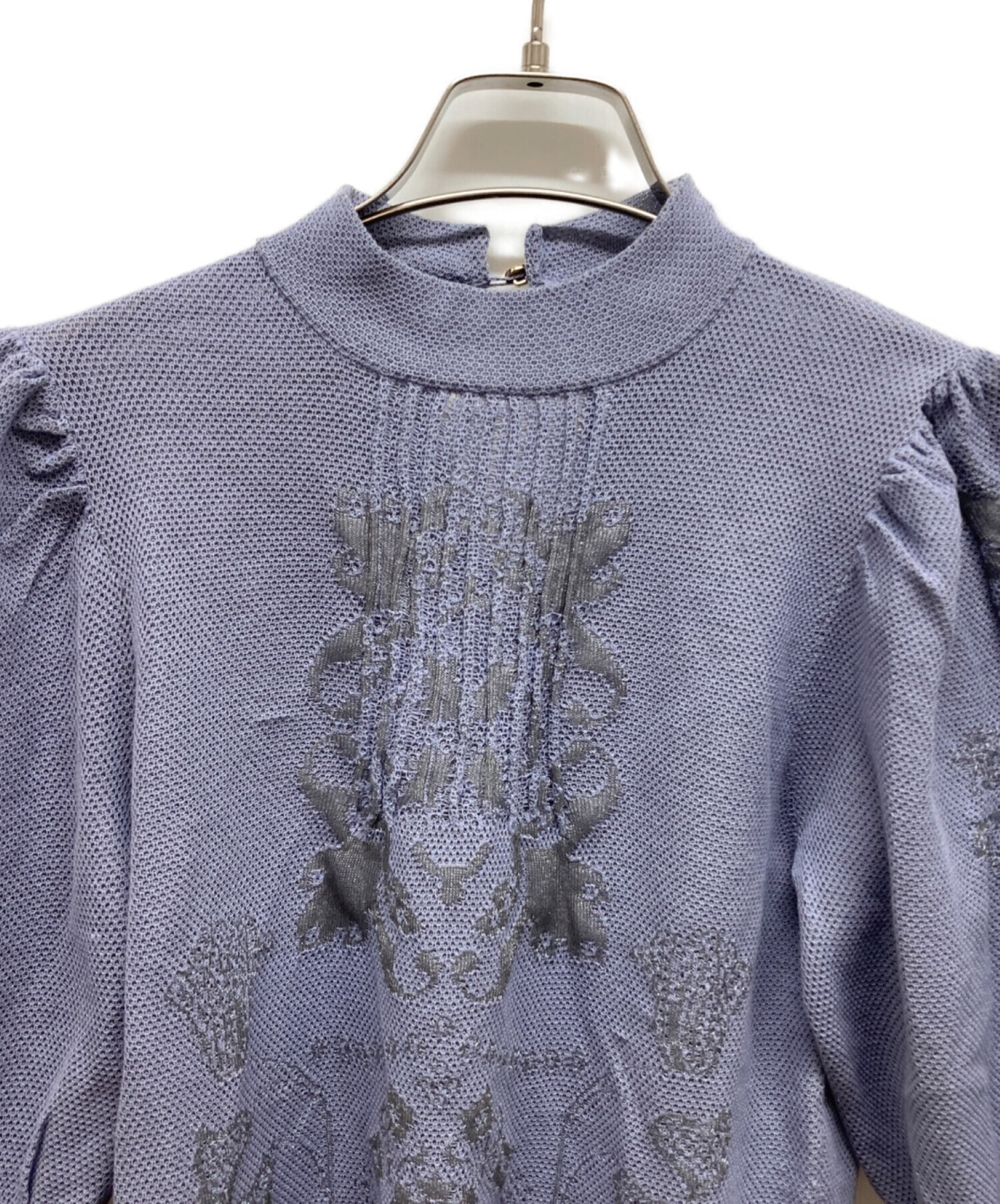 中古・古着通販】AMERI (アメリ) UND FLORAL KNIT JACQUARD TOP