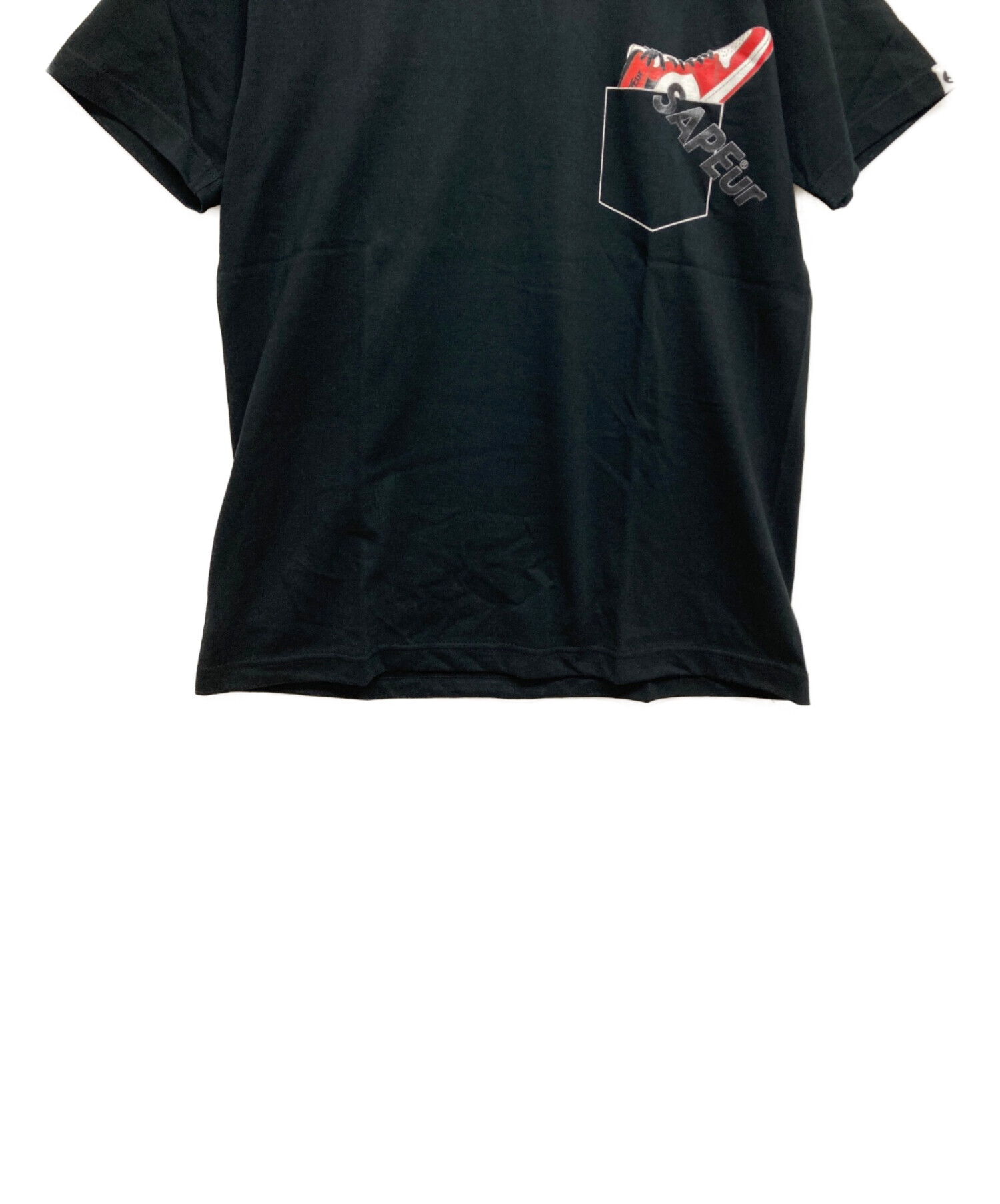 中古・古着通販】SAPEur (サプール) Tシャツ ブラック サイズ:L 未使用