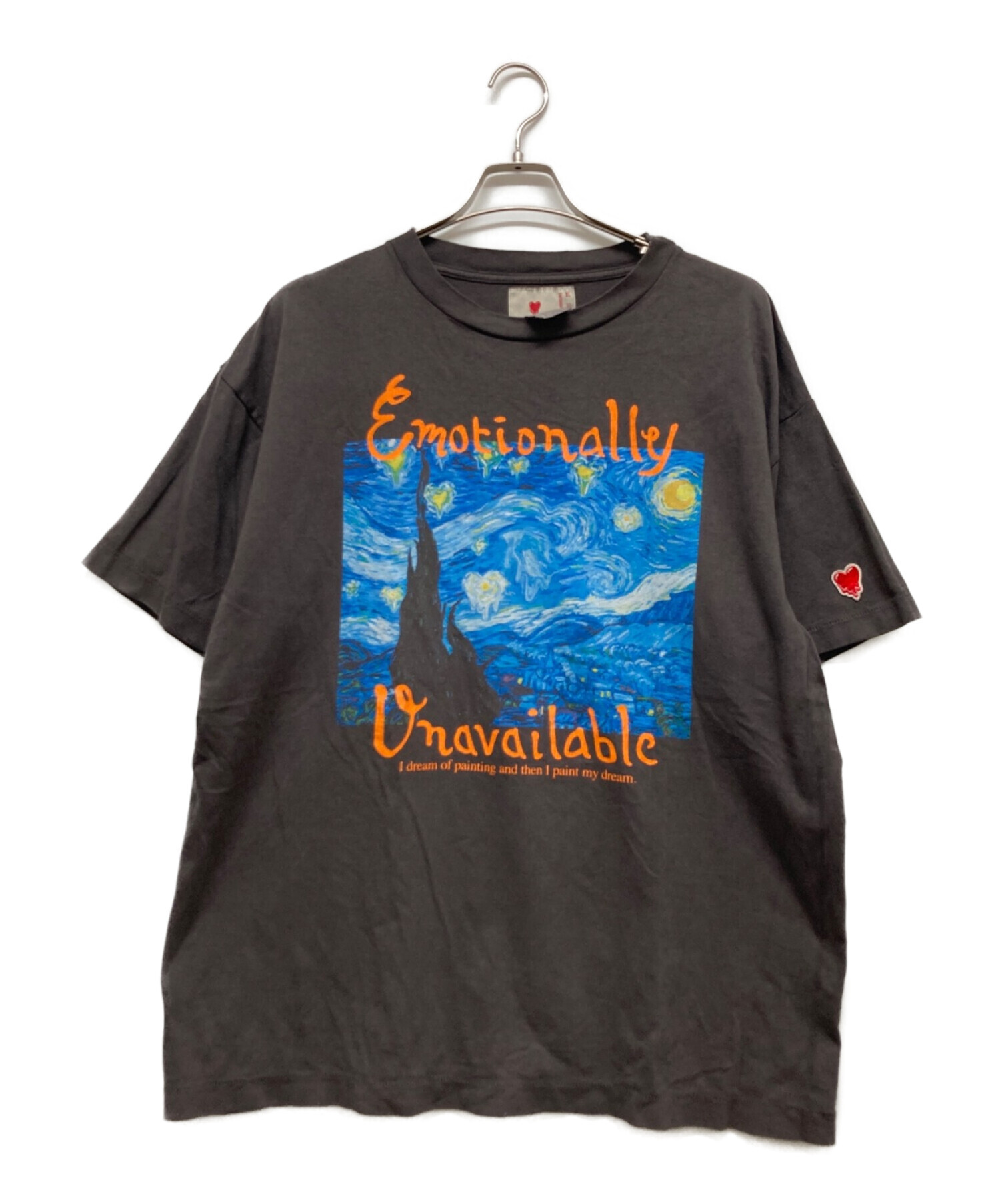 Emotionally Unavailable (エモーショナリー・アンアベイラブル) ゴッホプリントTシャツ グレー サイズ:XL