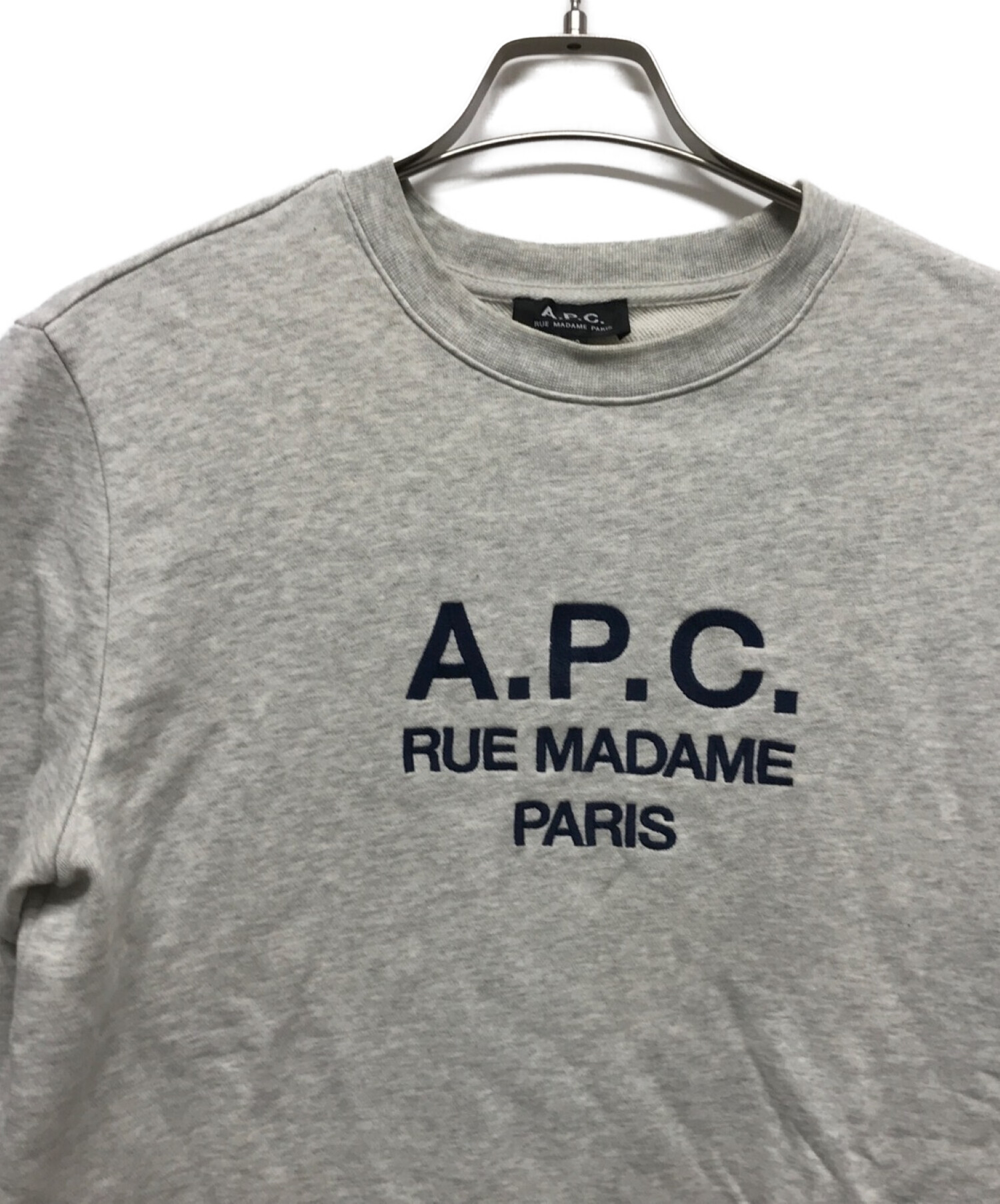 A.P.C. (アー・ペー・セー) ロゴスウェット グレー サイズ:XS