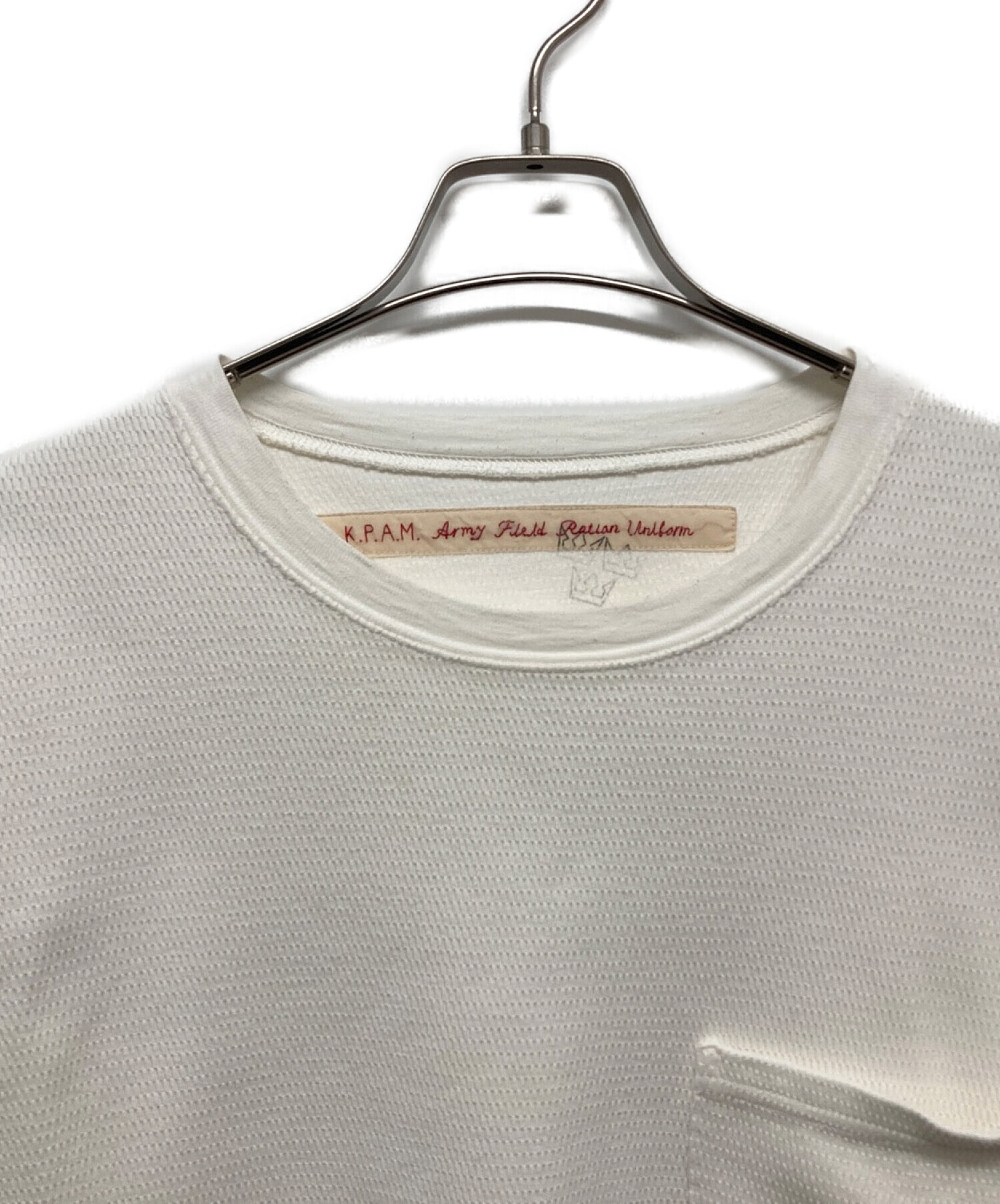 KAPITAL (キャピタル) RMYヘビーワッフルビッグTシャツ ホワイト サイズ:3