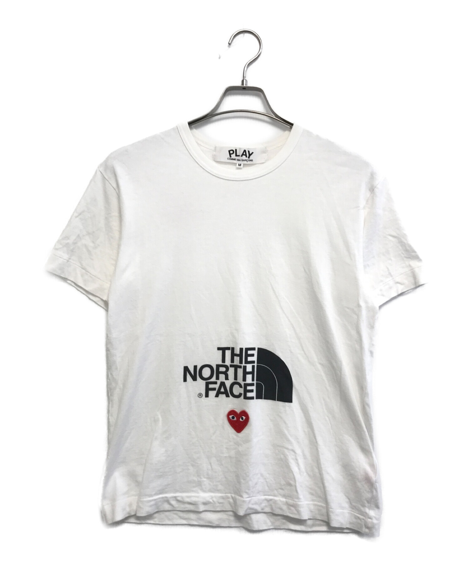 PLAY COMME des GARCONS (プレイ コムデギャルソン) THE NORTH FACE (ザ ノース フェイス) ロゴTシャツ  ホワイト サイズ:M