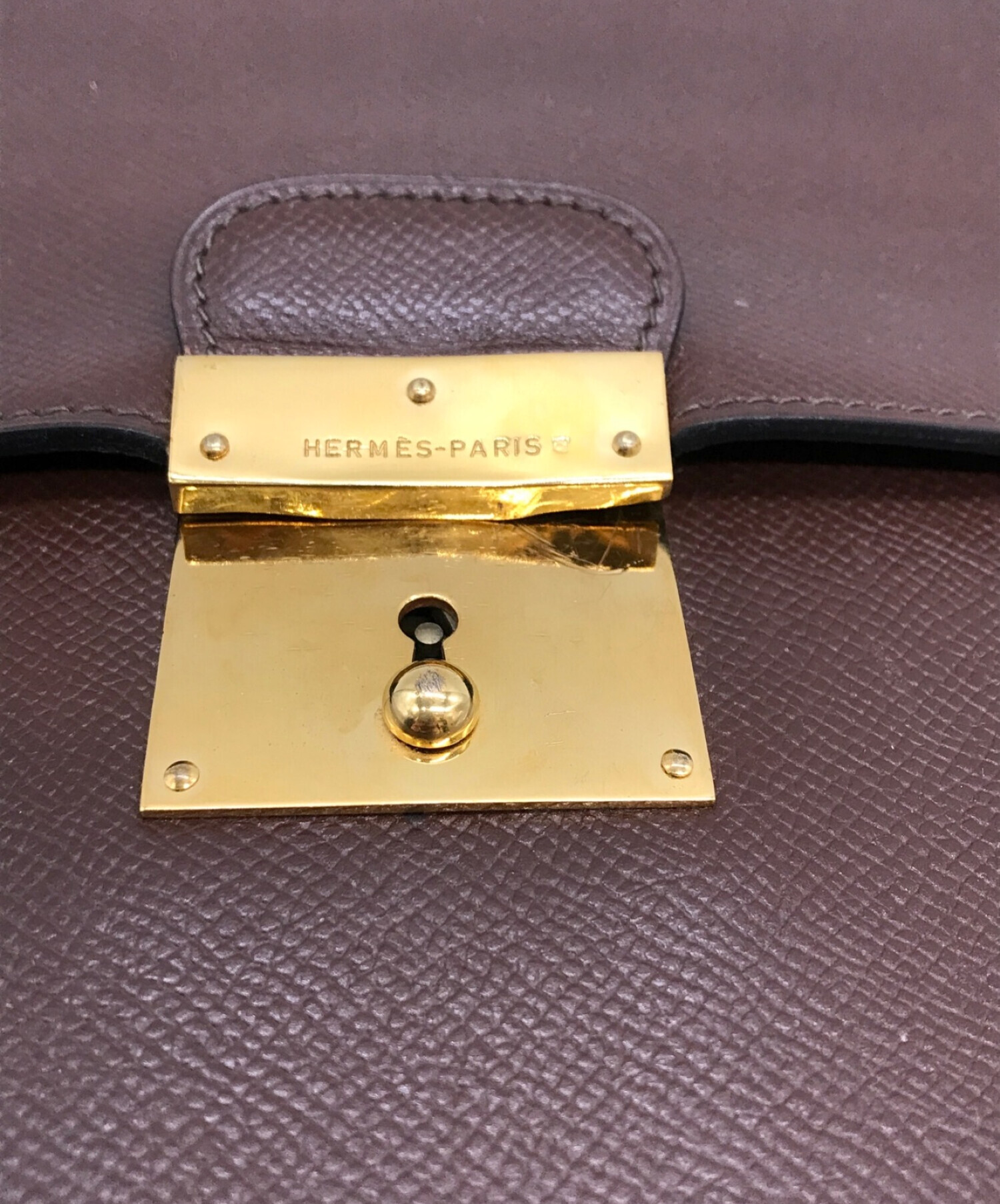 中古・古着通販】HERMES (エルメス) セカンドバッグ ブラウン