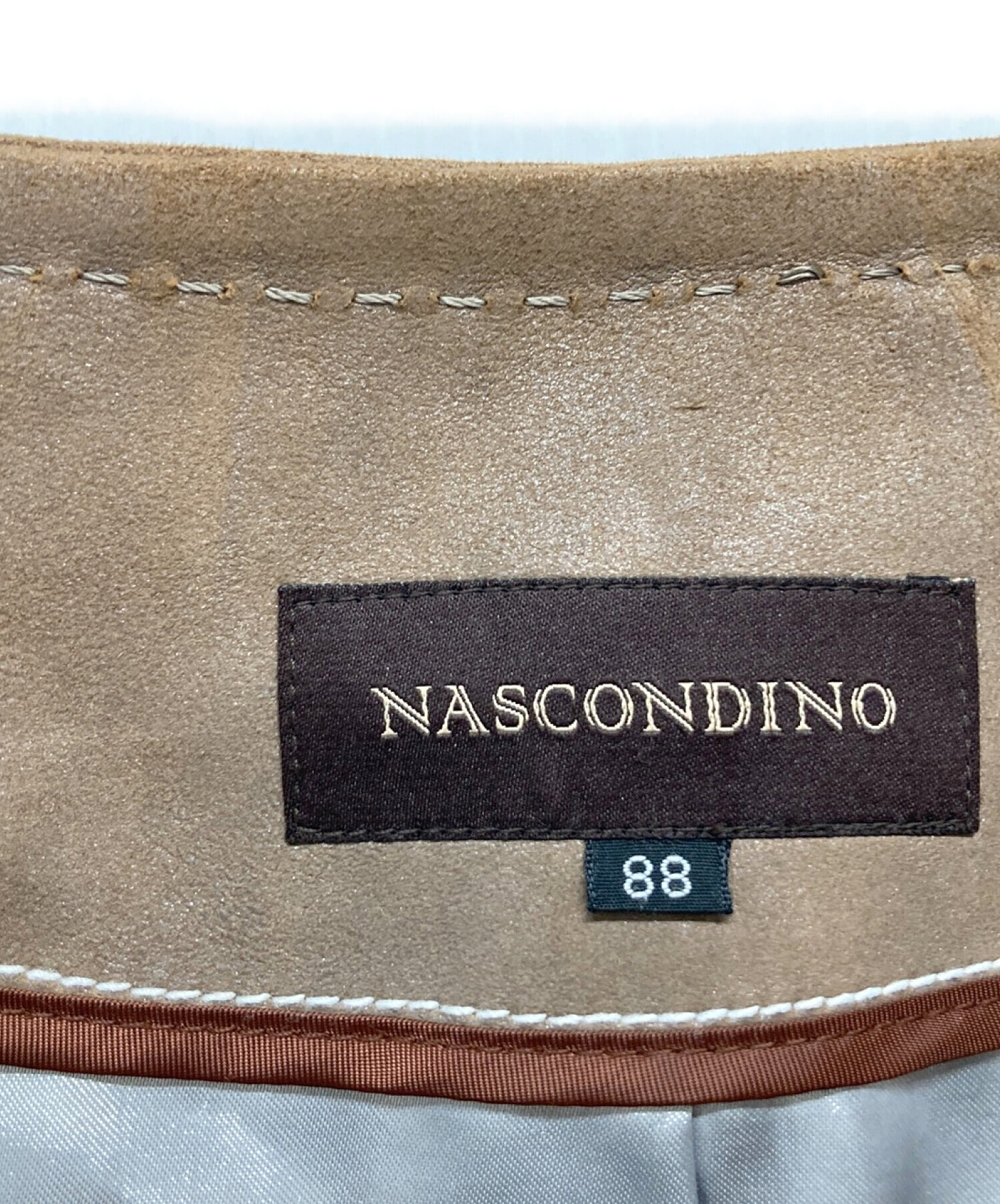 NASCONDINO (ナスコンディーノ) 鹿革コート ブラウン サイズ:88