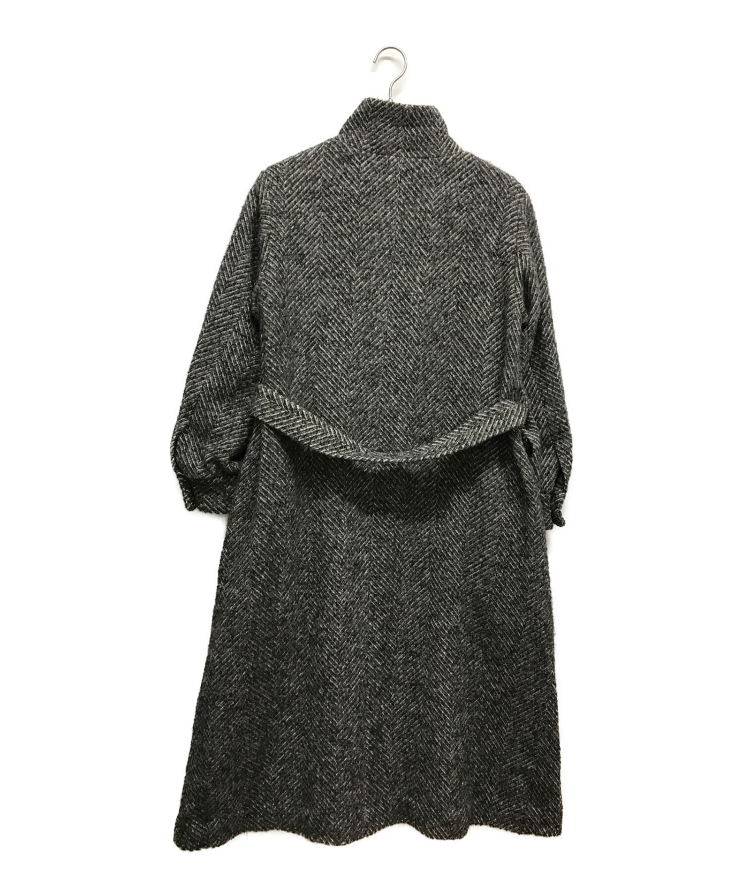 STEVEN ALAN (スティーブンアラン) HERRINGBONE JACQUARD ALINE COAT グレー サイズ:M