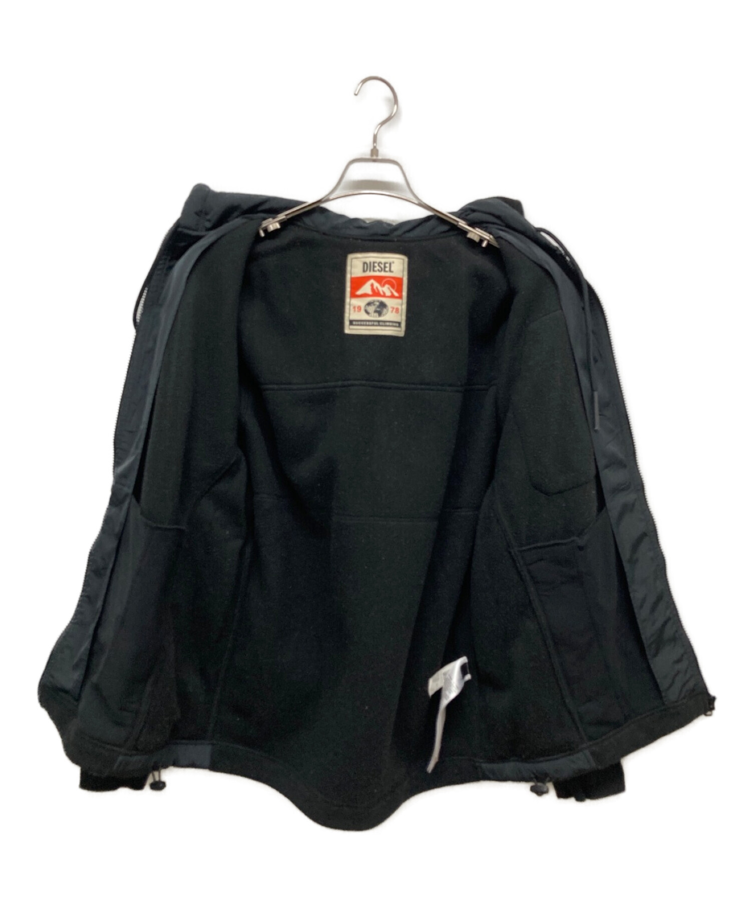 DIESEL (ディーゼル) フリースジャケット ブラック サイズ:L