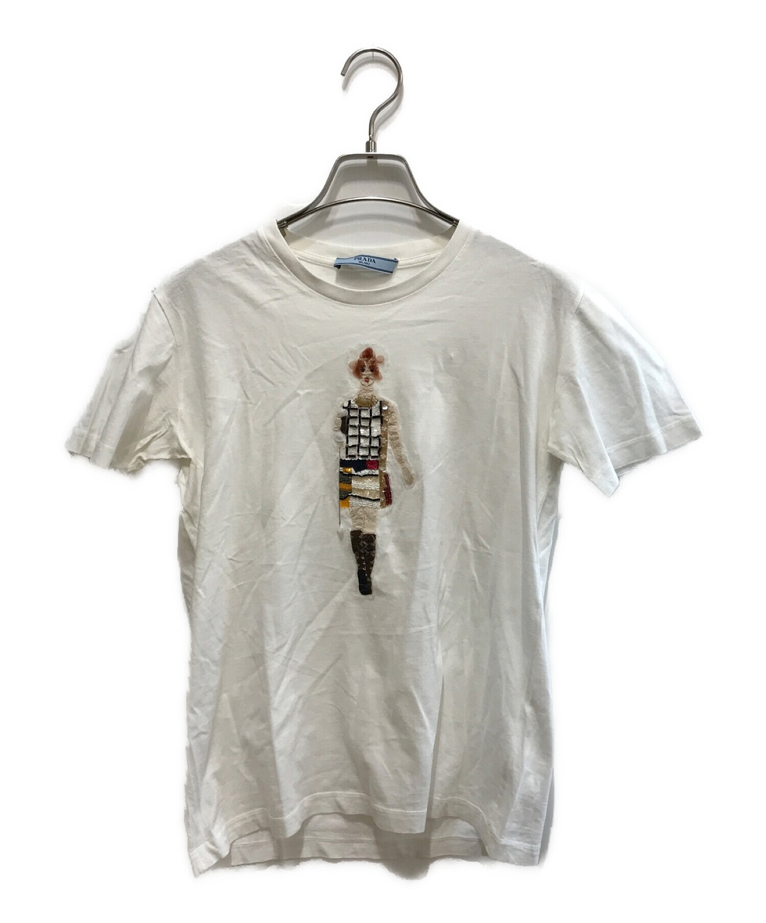 PRADA (プラダ) ビジューTシャツ ホワイト サイズ:M