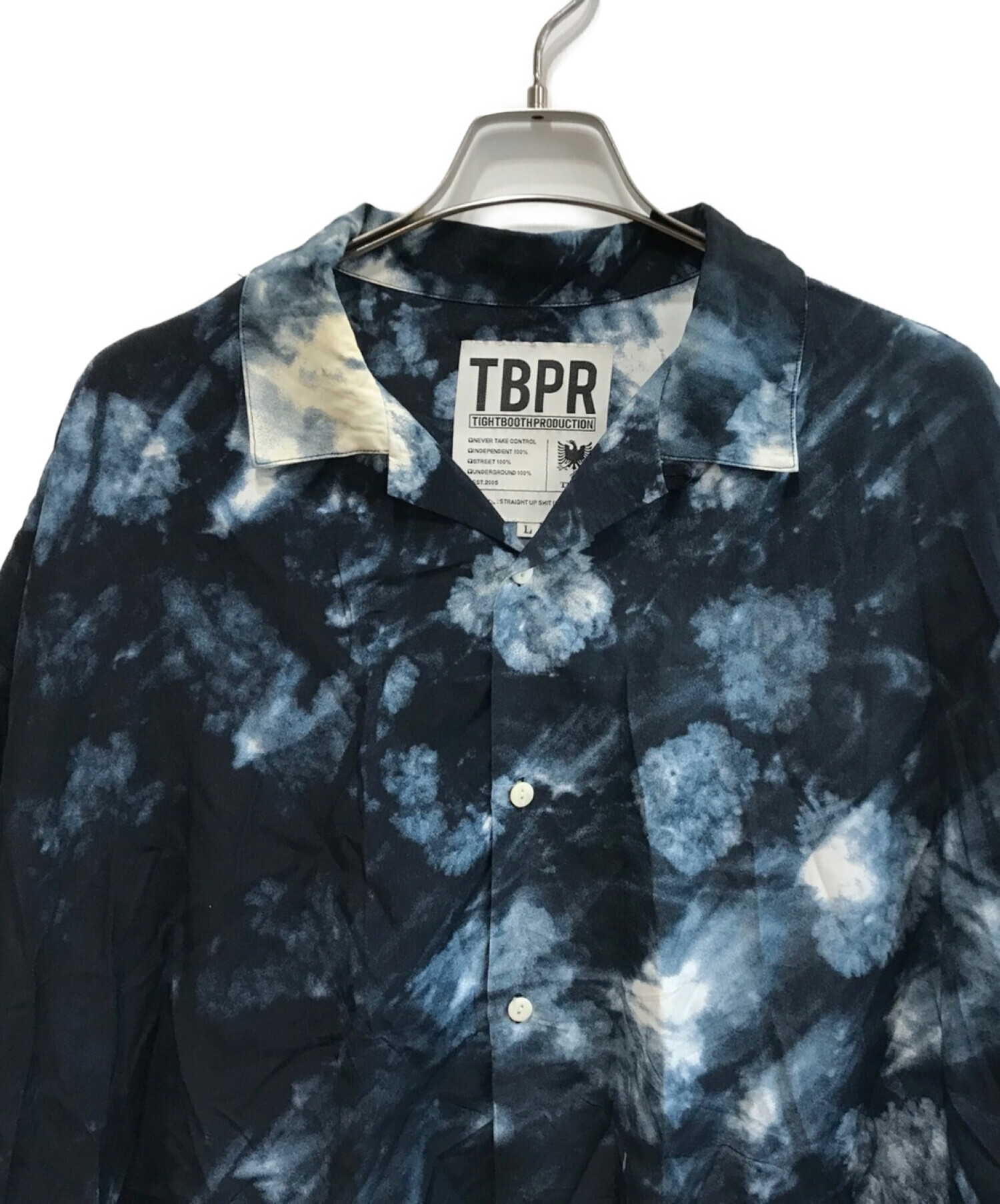 TIGHTBOOTH PRODUCTION (タイトブースプロダクション) オープンカラーシャツ ブラック サイズ:L
