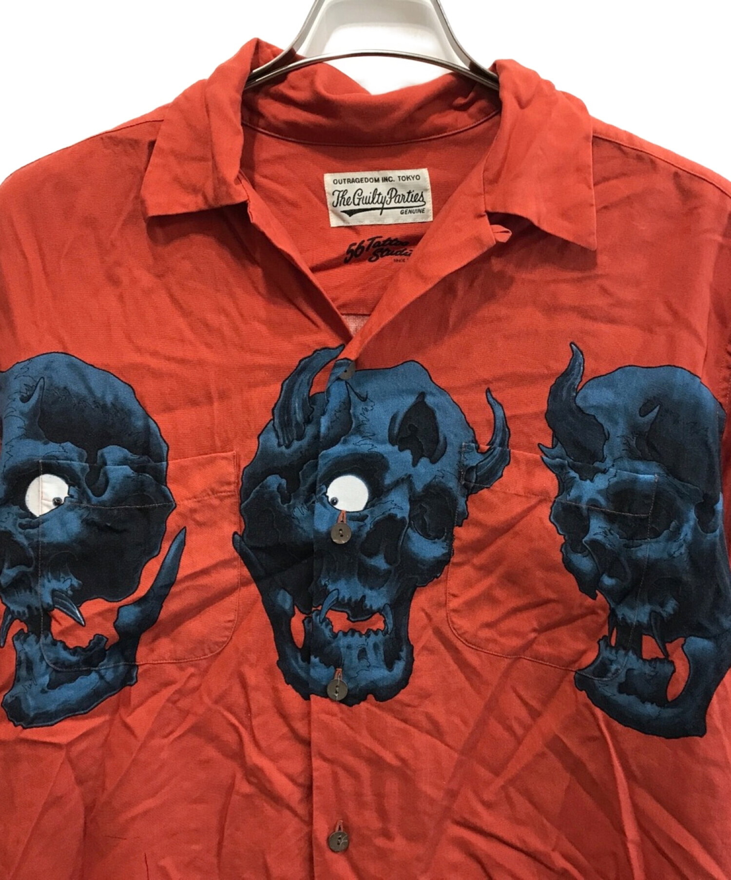 中古・古着通販】WACKO MARIA (ワコマリア) 56 TATTOO STUDIO / HAWAIIAN SHIRT オレンジ  サイズ:L｜ブランド・古着通販 トレファク公式【TREFAC FASHION】スマホサイト