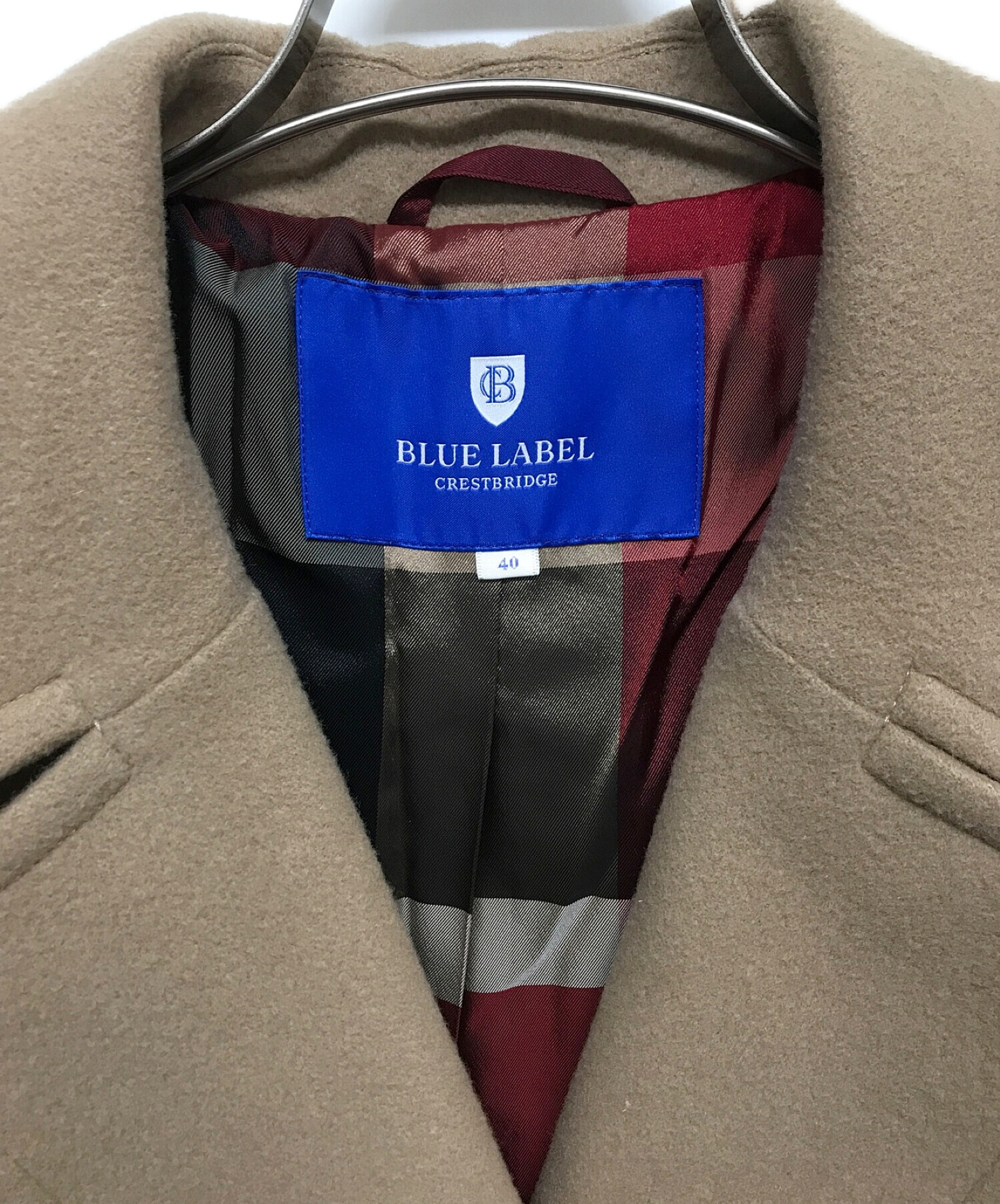 BLUE LABEL CRESTBRIDGE (ブルーレーベルクレストブリッジ) Pコート ベージュ サイズ:38