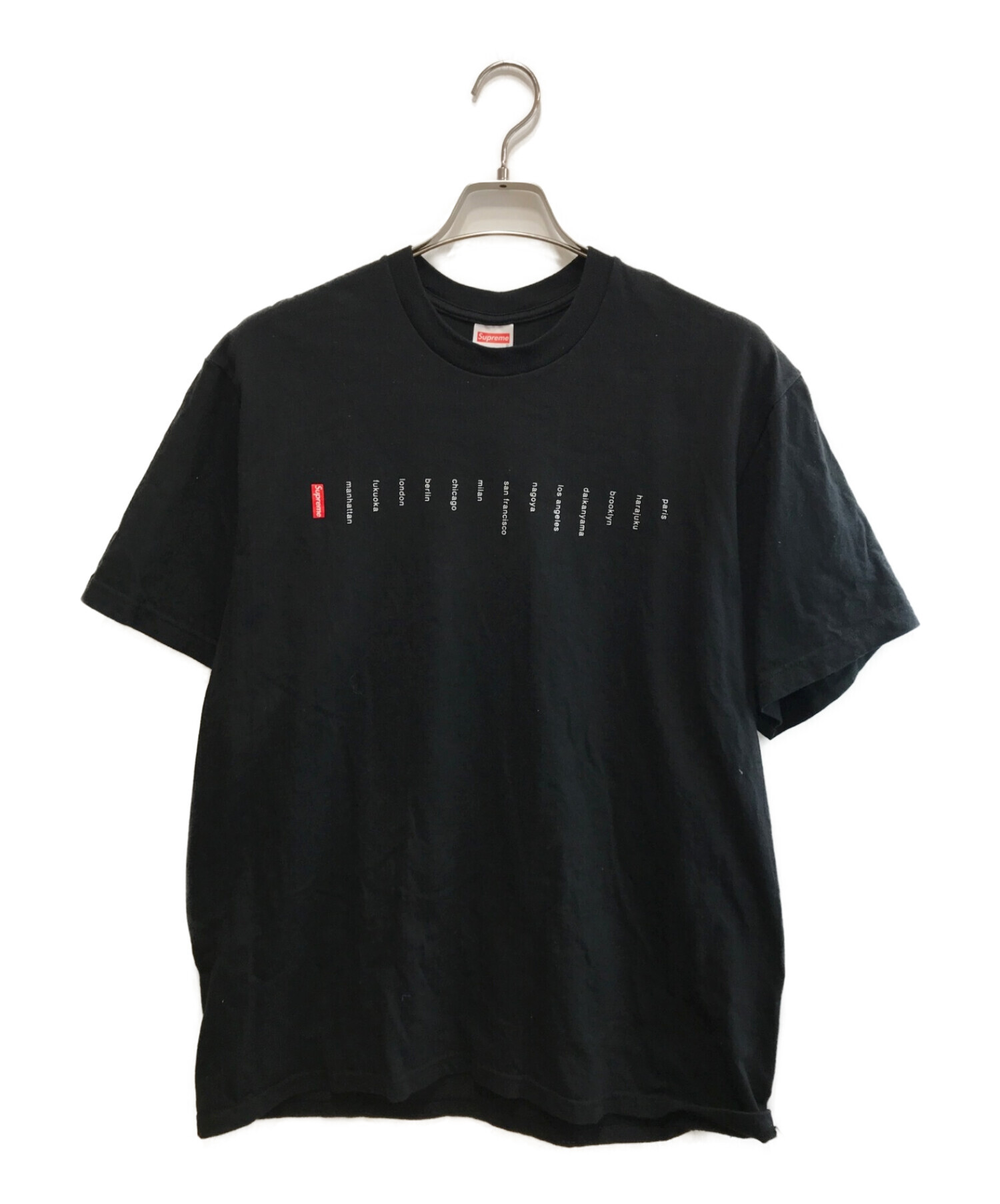 Supreme (シュプリーム) location Tee ブラック サイズ:L