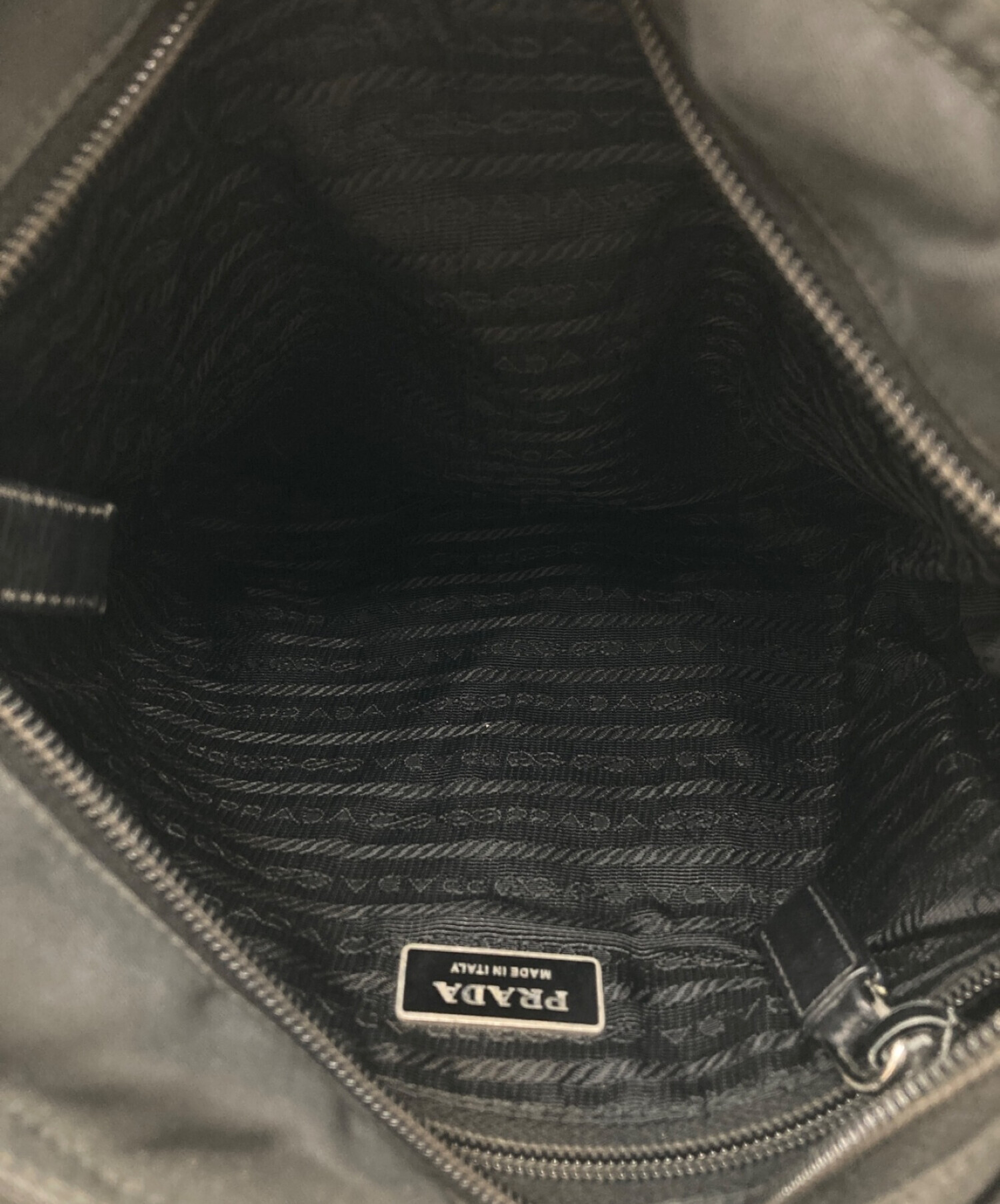 中古・古着通販】PRADA (プラダ) ナイロンショルダーバッグ ブラック