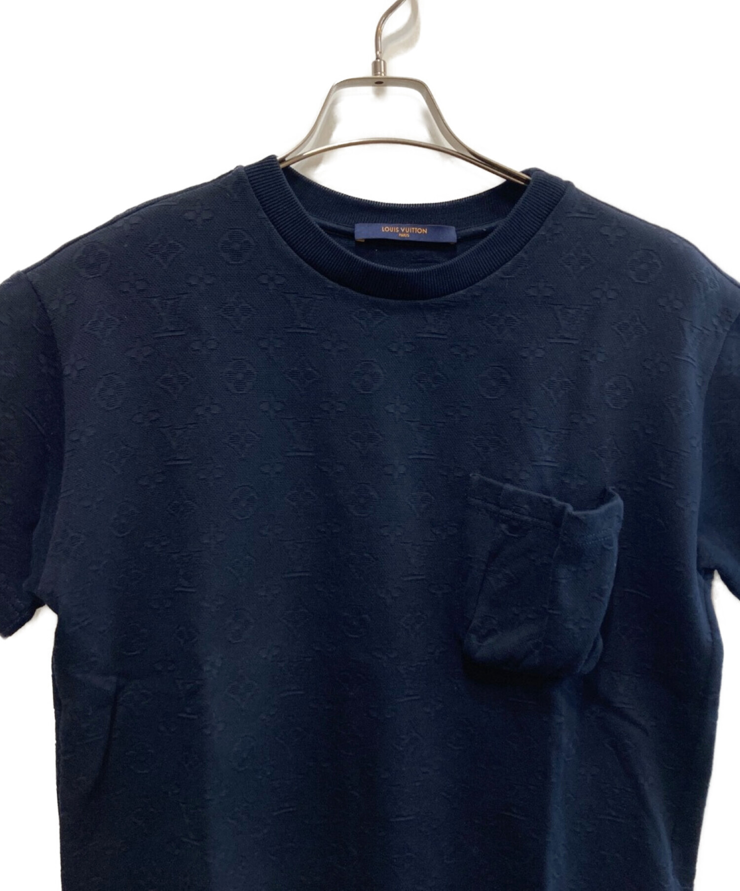 LOUIS VUITTON (ルイ ヴィトン) シグネチャー3DポケットモノグラムTシャツ ネイビー サイズ:XS