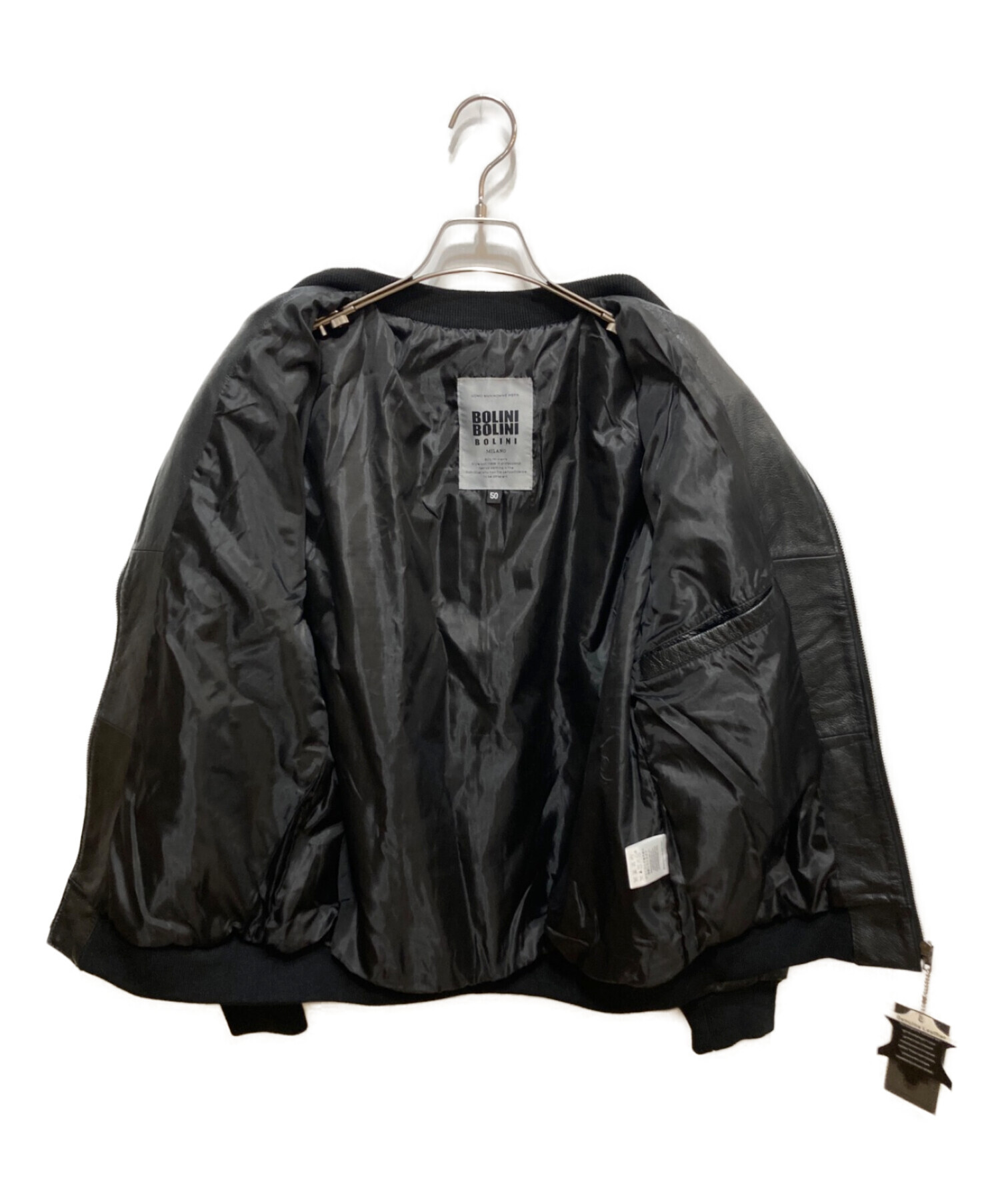 BOLINI (ボリーニ) レザージャケット ブラック サイズ:50 未使用品