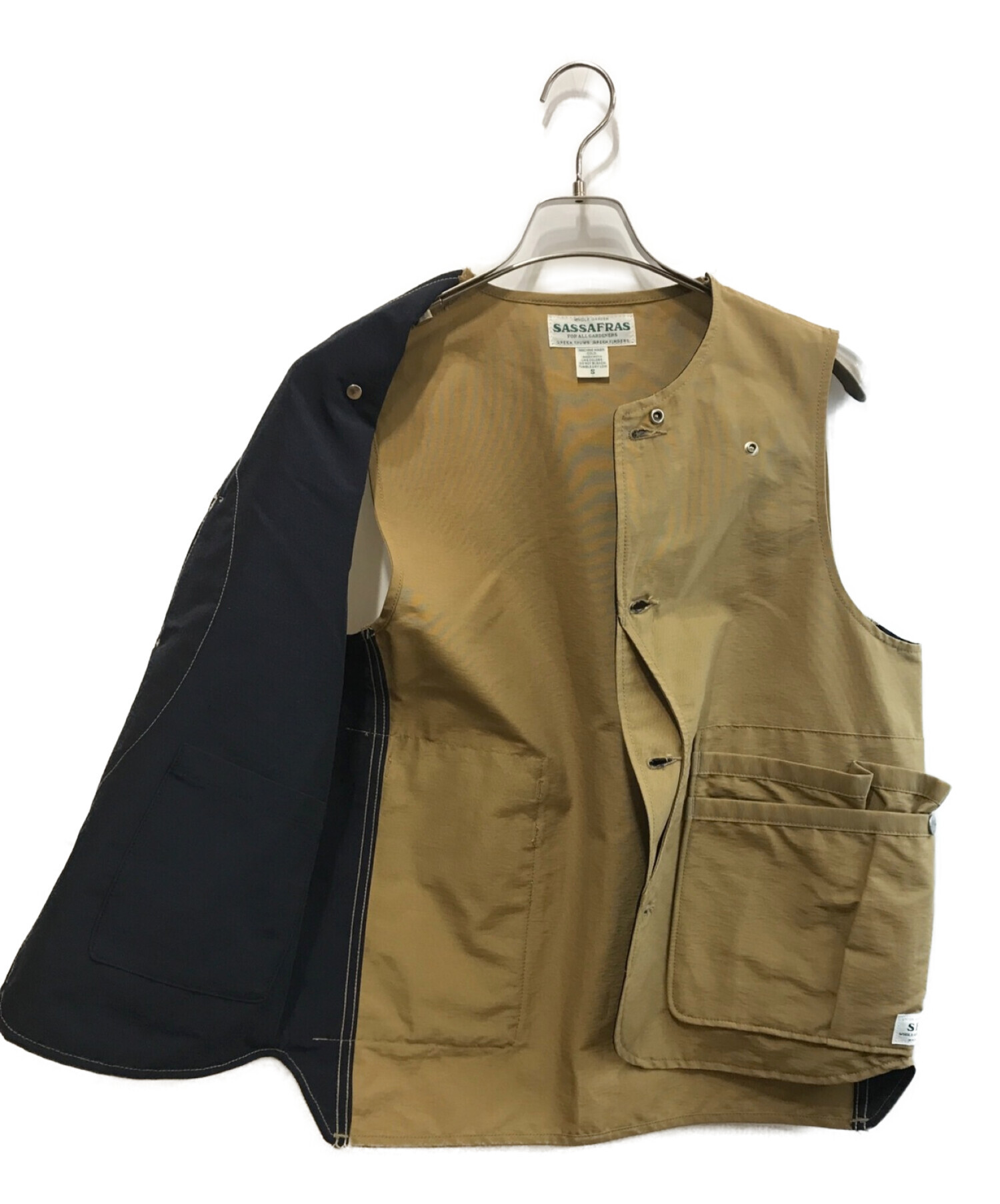 SASSAFRAS (ササフラス) FALL LEAF GARDENER VEST NYLON OX ブラウン サイズ:S