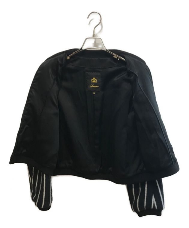 Drawer (ドゥロワー) アンゴラショートジャケット ブラック サイズ:38