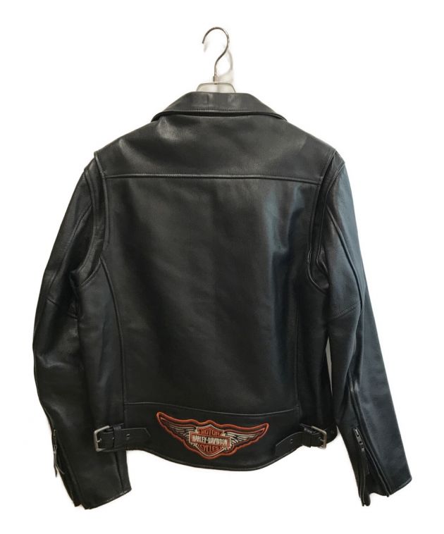 中古・古着通販】HARLEY-DAVIDSON (ハーレーダビッドソン) ダブルライダースジャケット ブラック サイズ:M｜ブランド・古着通販  トレファク公式【TREFAC FASHION】スマホサイト