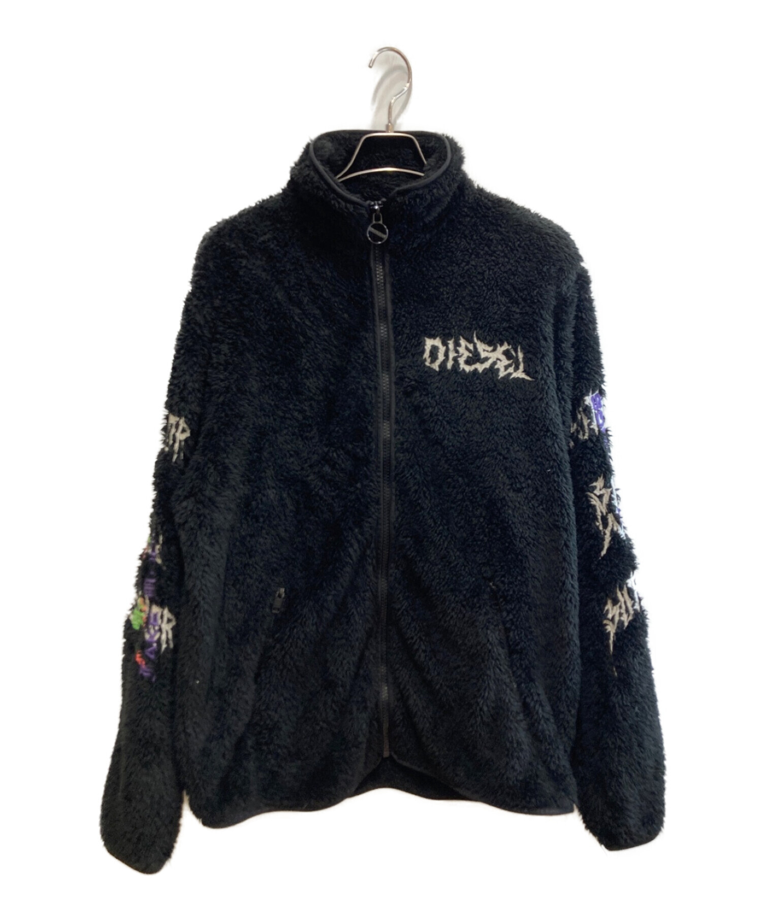 DIESEL (ディーゼル) フリースジャケット ブラック サイズ:XL