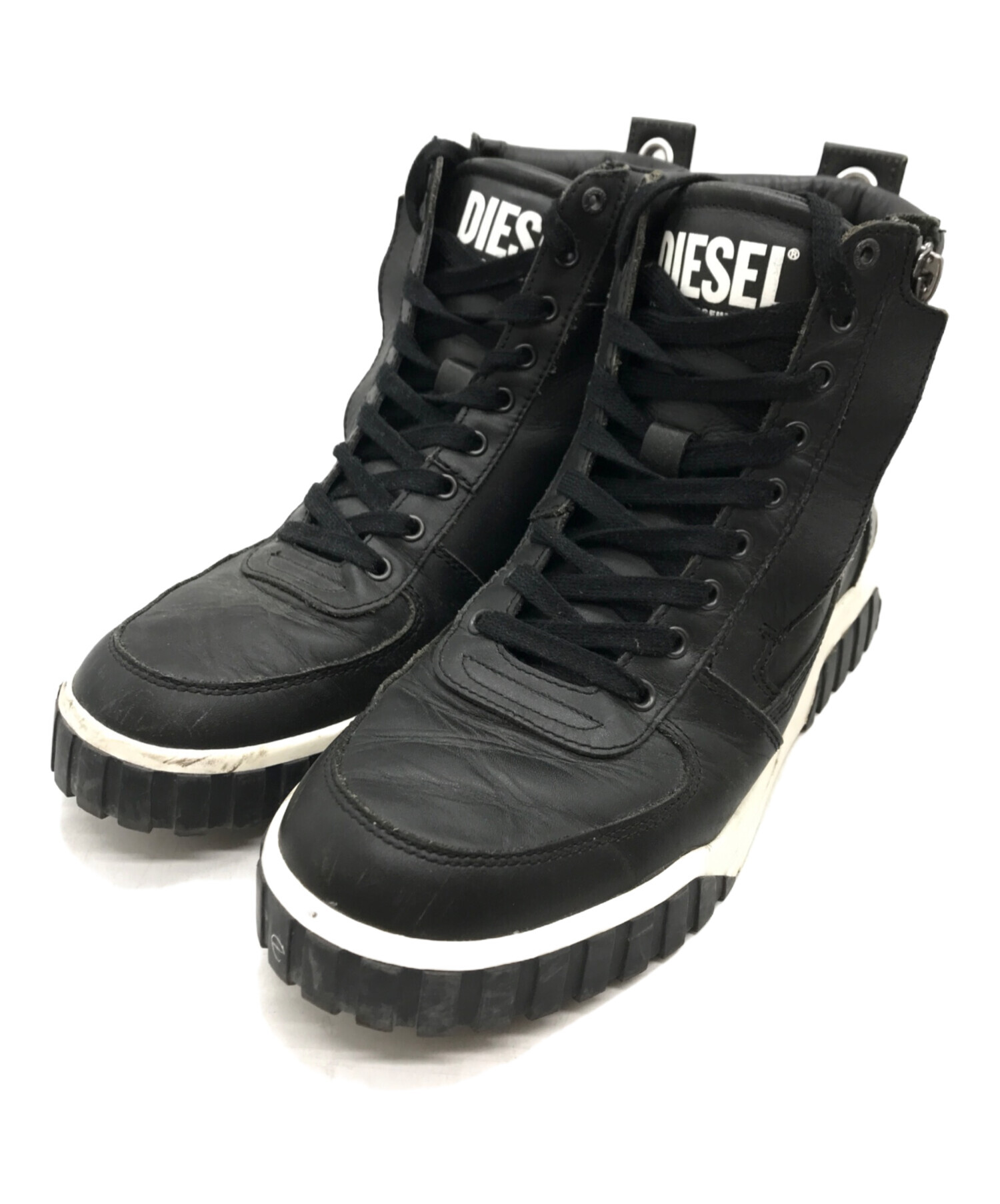 DIESEL (ディーゼル) ハイカットスニーカー ブラック サイズ:27